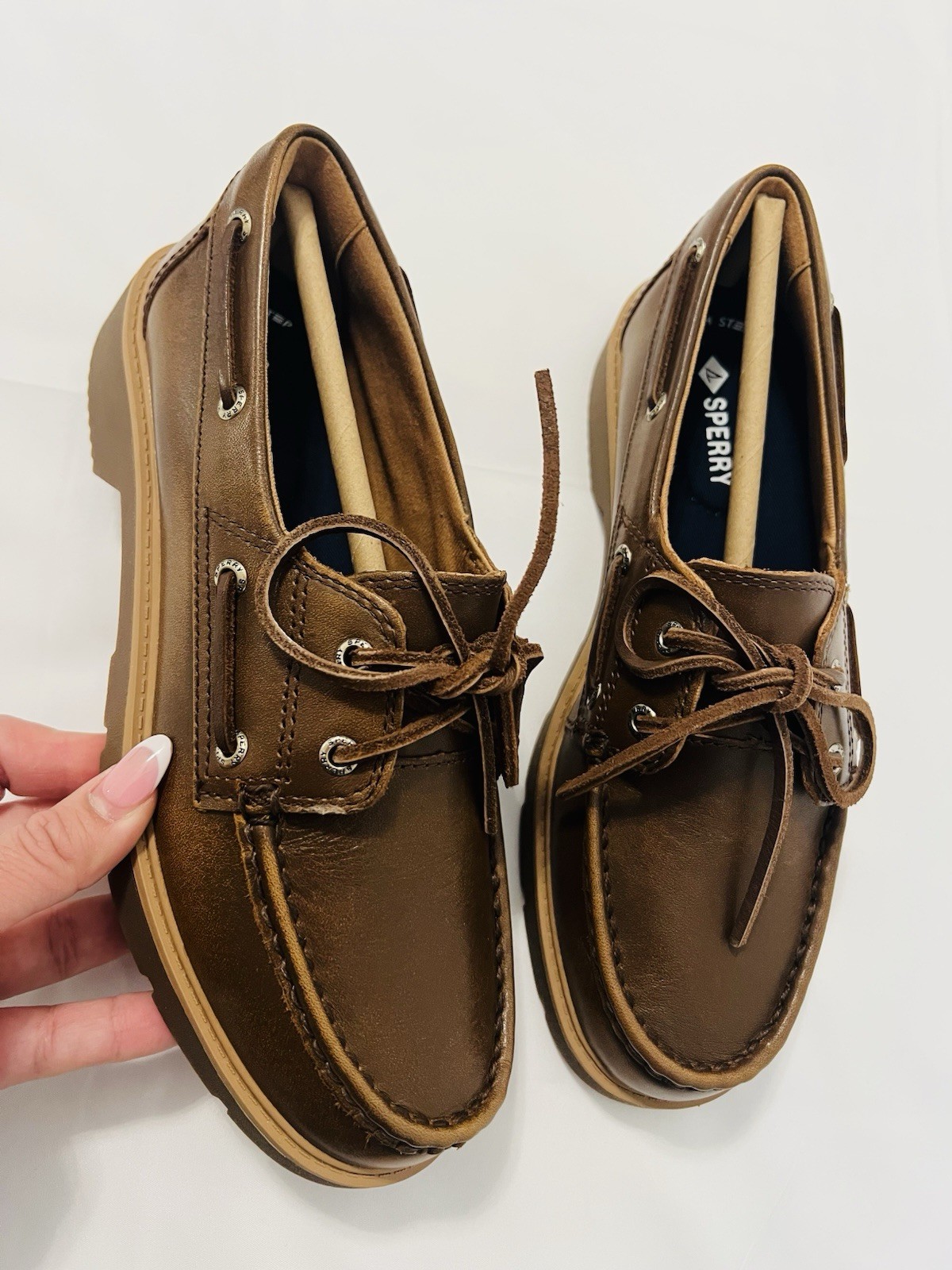 Sperry Chunky Wells Boat Moccasins Flats Preppy School Uniform Casual Shoes Sz 7