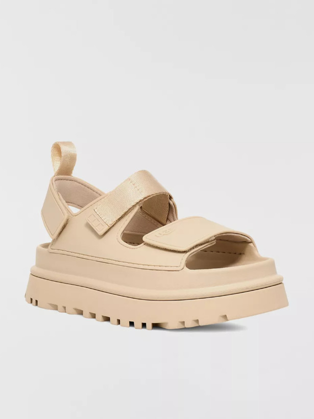 New w/ UGG GoldenGlow Platform Sandals Women’s Sea Salt Slingback Water Friendly