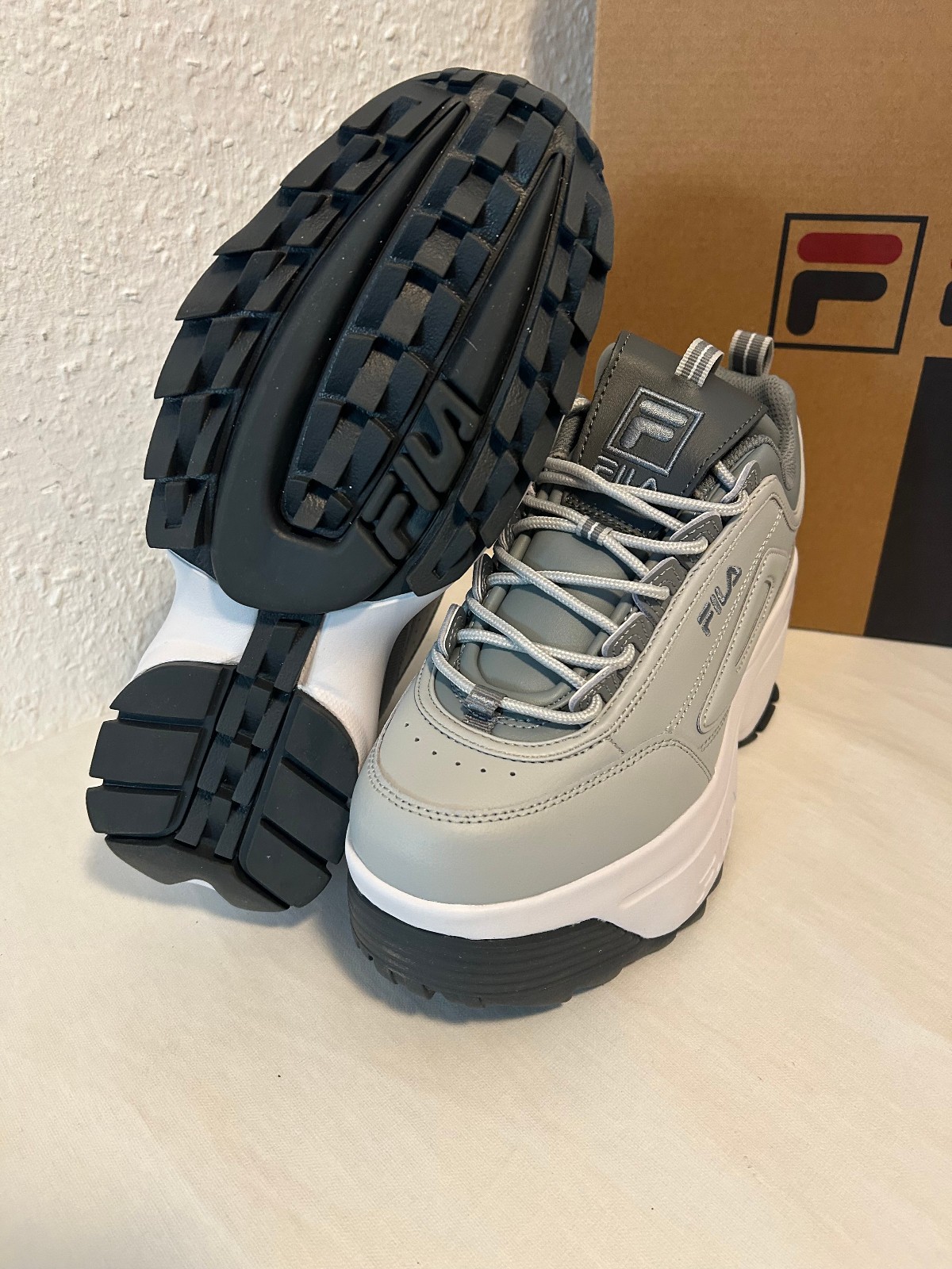 Fila Disruptor II Wedge Platform BNIB ggry/monu/wht