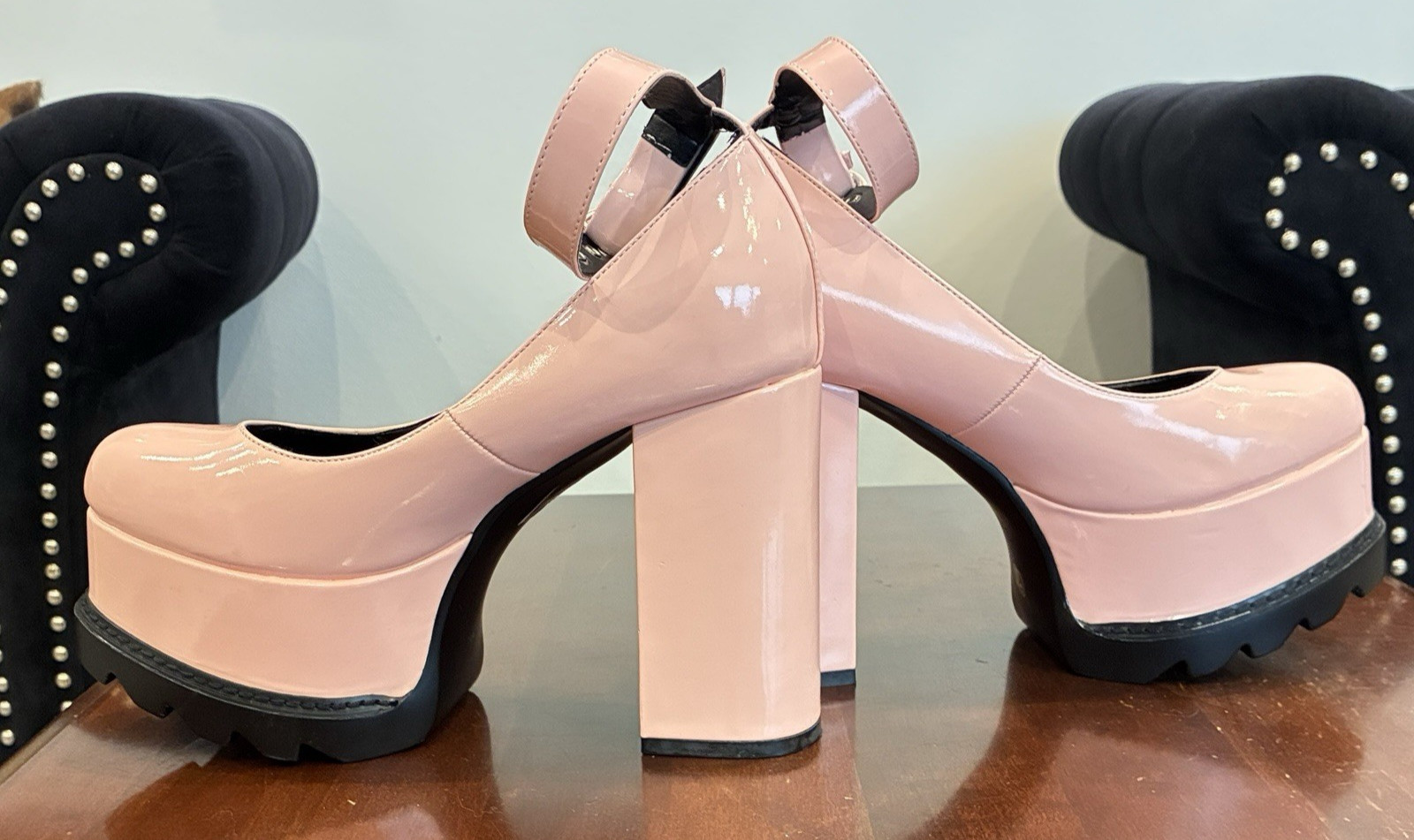 La Moda Candy Extreme Pink Platform Heels Size 7 Mary Jane Goth Punk Dolls Kill