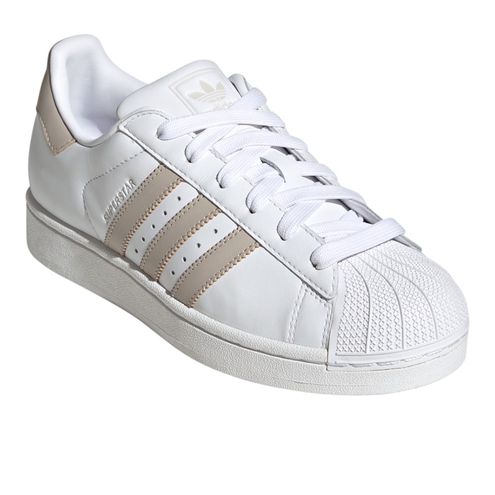adidas Superstar Ii Lace Up Womens Beige, White Sneakers Casual Shoes JH7059