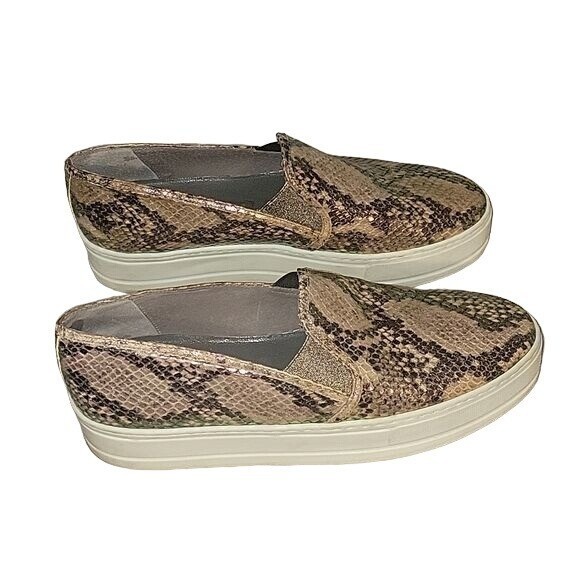 MARC AUREL Slip On Slides Irredescent Snakeskin Animal Print shoes Sz 39 8.5