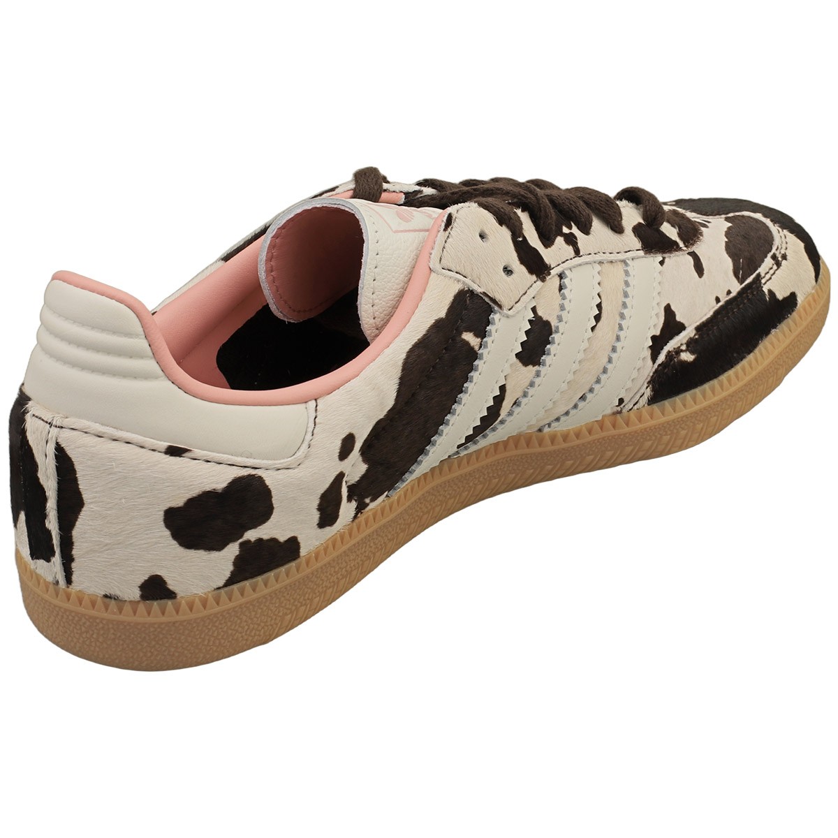 adidas Samba Og Womens Fashion Sneakers in Cow Print – 10 US