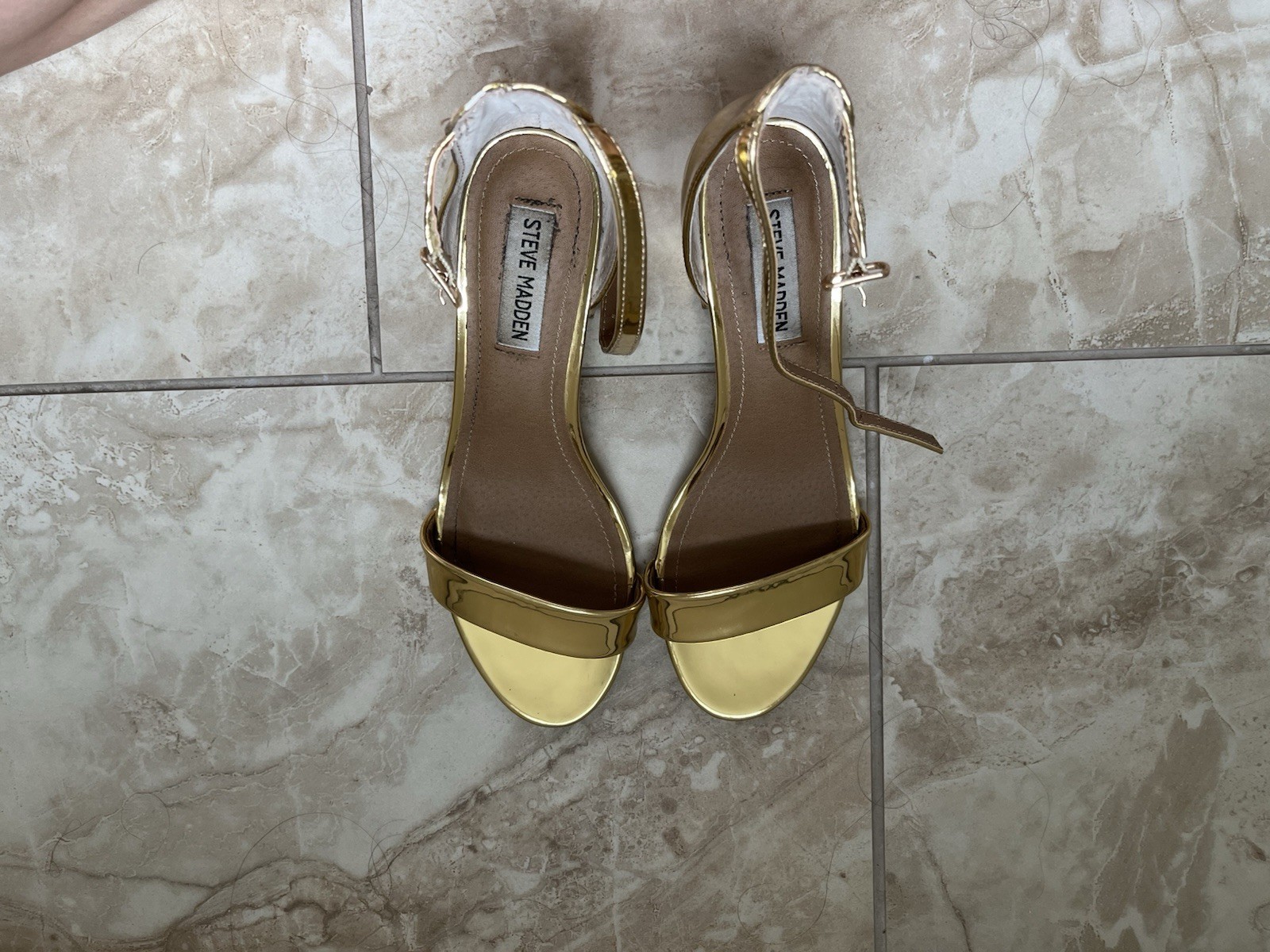 Steve madden Gold Heels Worn Once, Size 8.5
