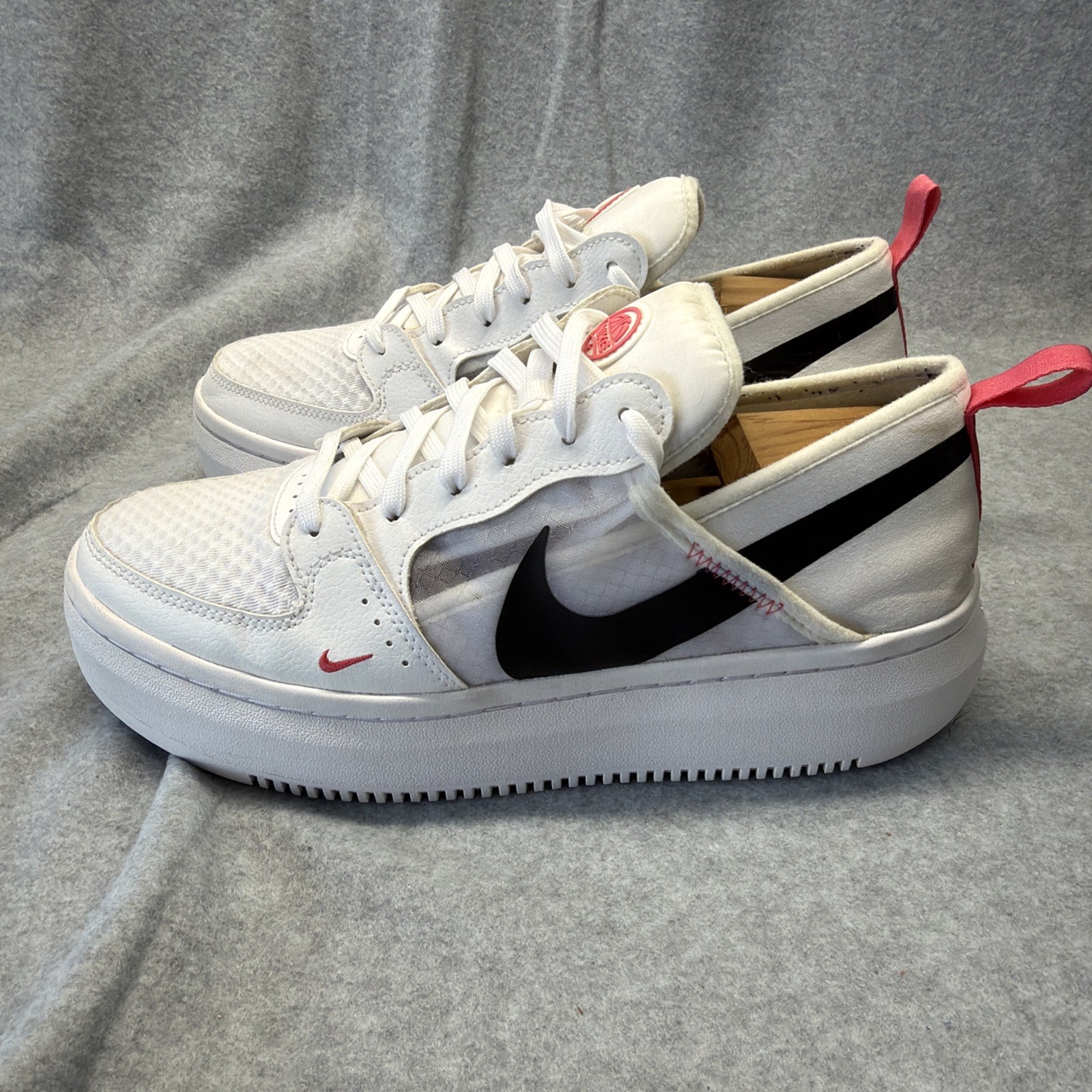 WOMENS NIKE COURT VISION ALTA TXT WHITE BLACK SEA CORAL SNEAKERS SHOES 11