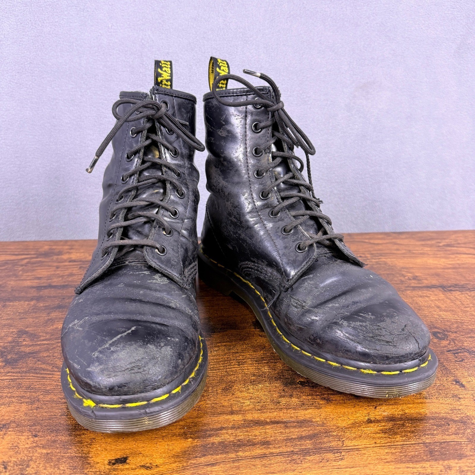 VTG Dr. Martens Boots 1460 Womens 10 Combat Distressed Y2k Goth Punk Grunge