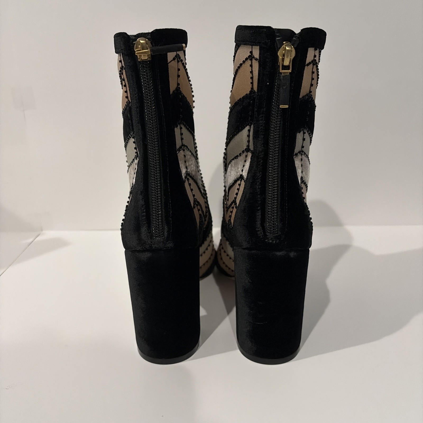 Dior Velvet D Cage Low Boot Pink/ Grey US Size 8 EU Size 38