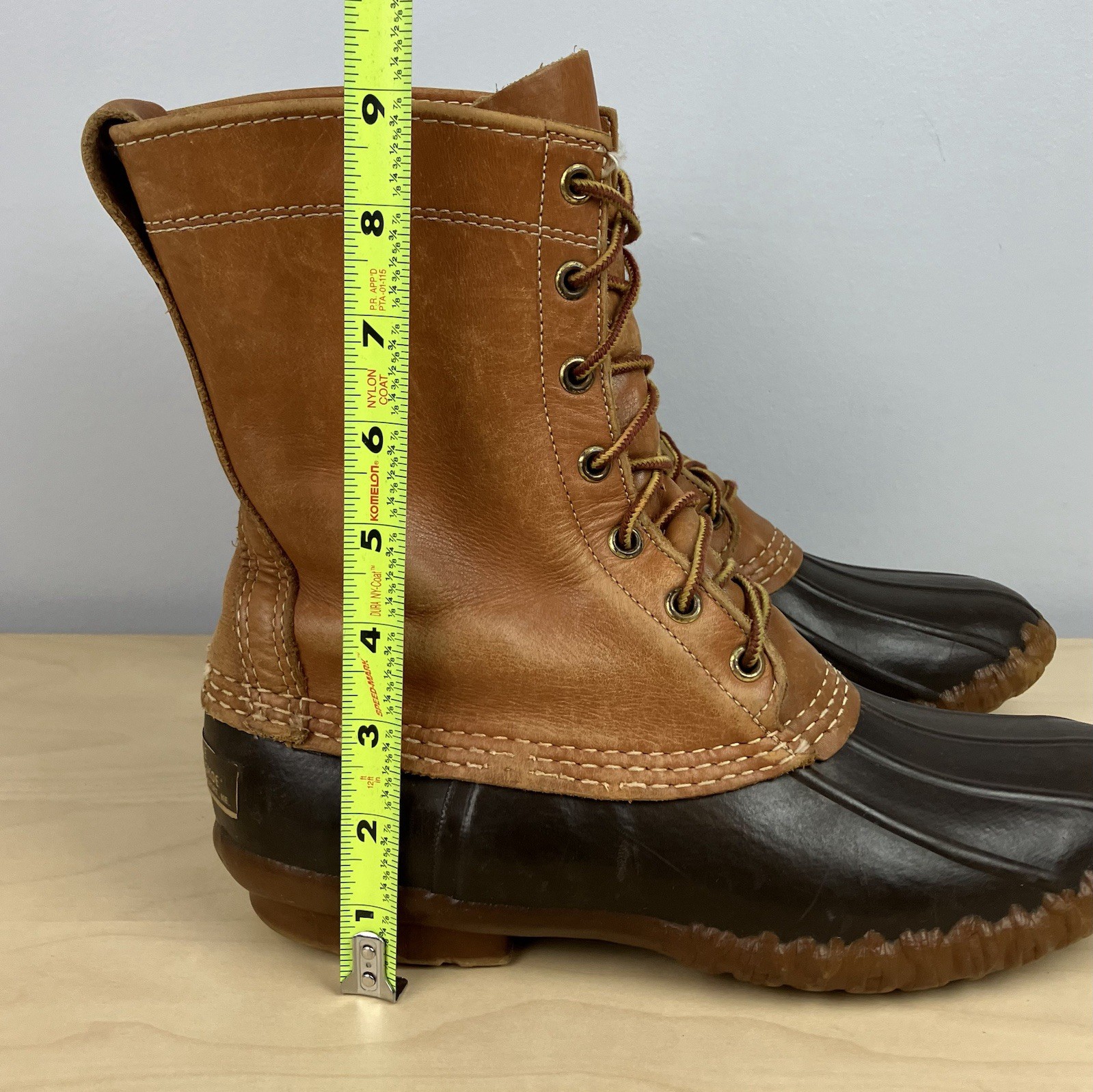 Vintage L.L. Bean Women’s Size 9.0 Duck Boots Brown Leather Unlined Hunting Shoe