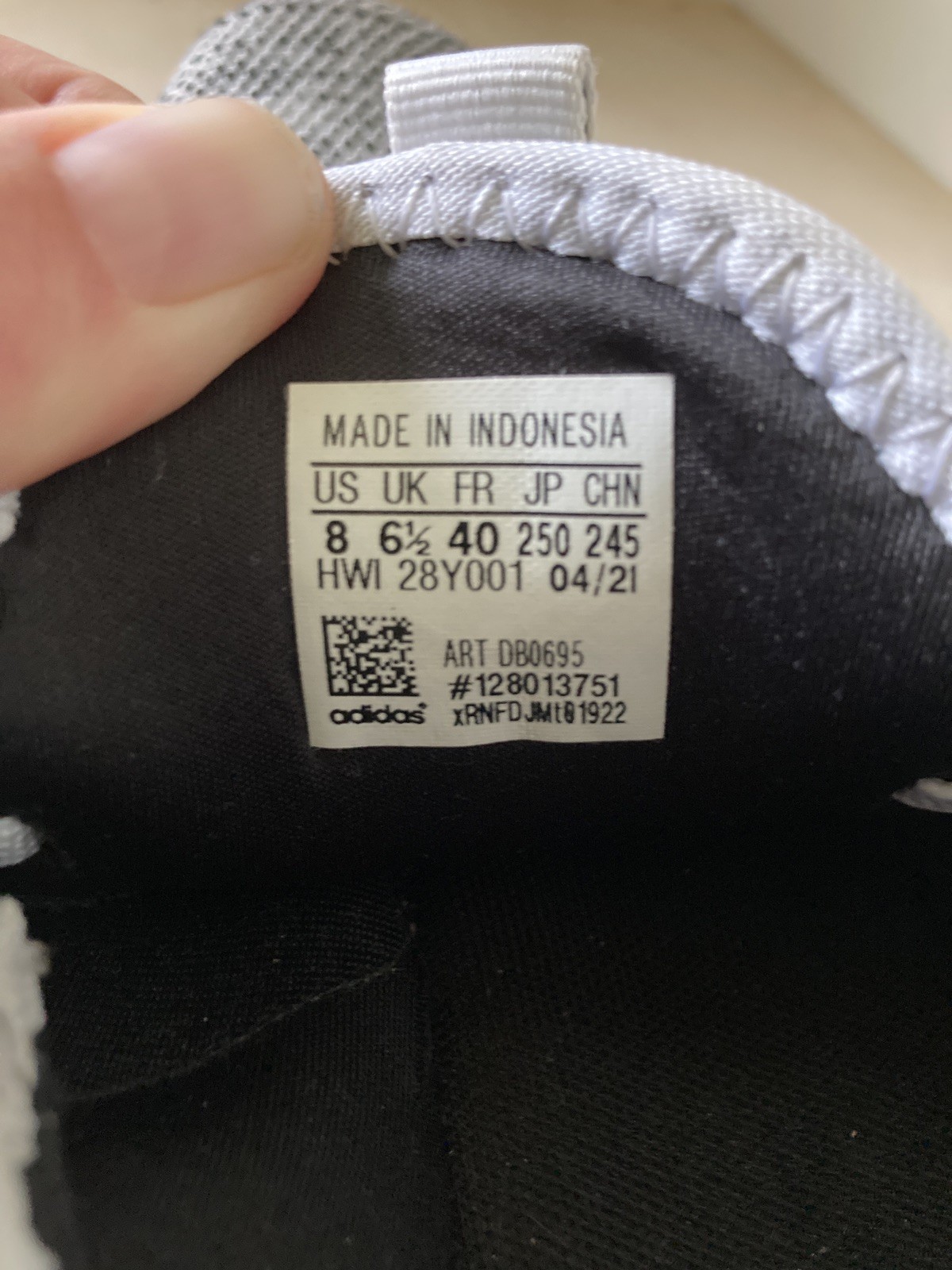 Adidas Cloudfoam Pure Women’s Sneakers White and Gray Knit Size 8