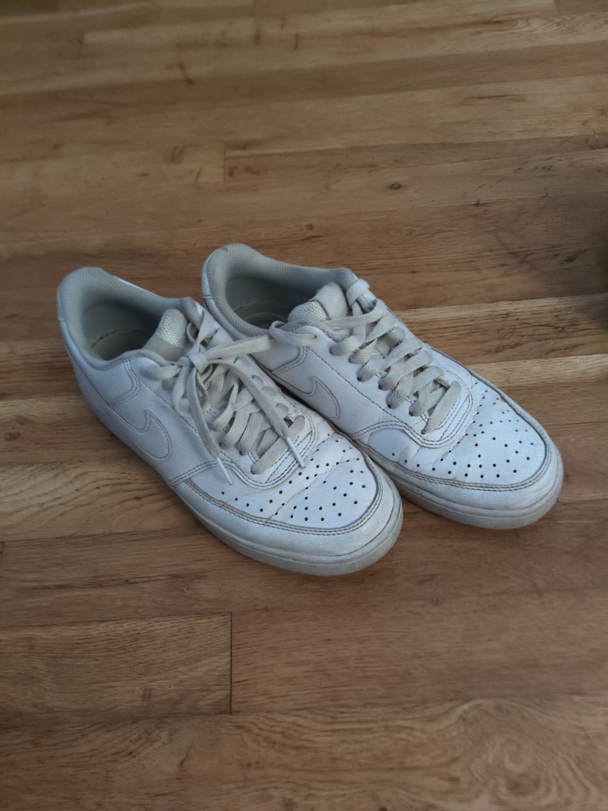 Size 8 Nike Women’s Court Vision Low Next Nature Triple White DH3158-100