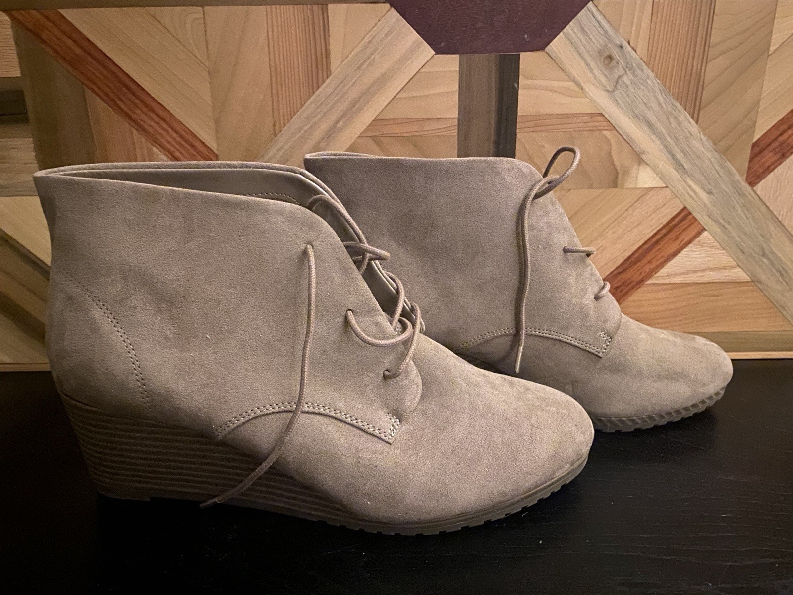 Dr. Scholl’s Women’s Wedge Bootie Dakota Harlow Aurora Tan Beige Size 10