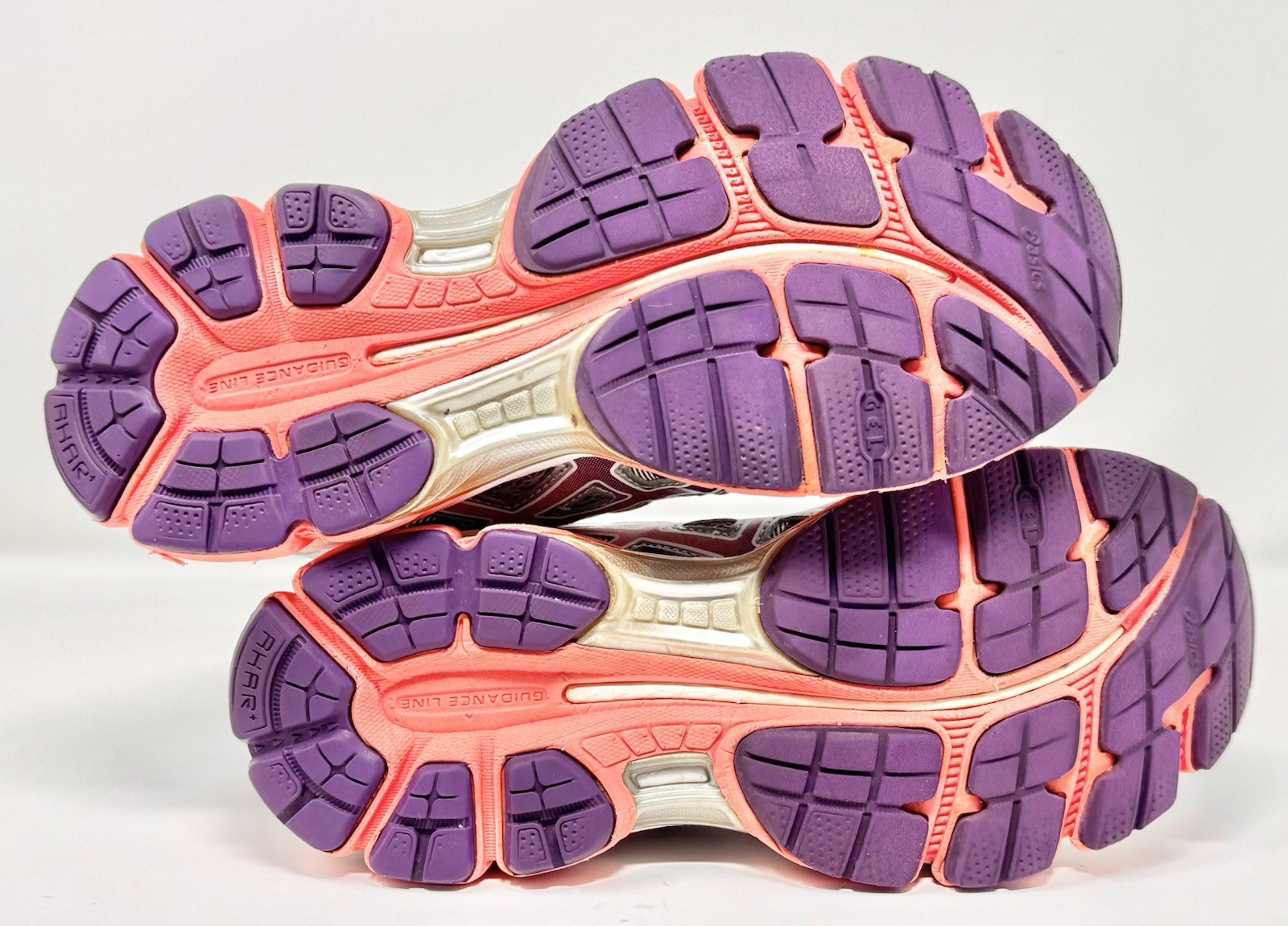 Women’s Vintage Asics Gel-Evate 2 Silver Orange Purple Running Shoes TA47N sz 8