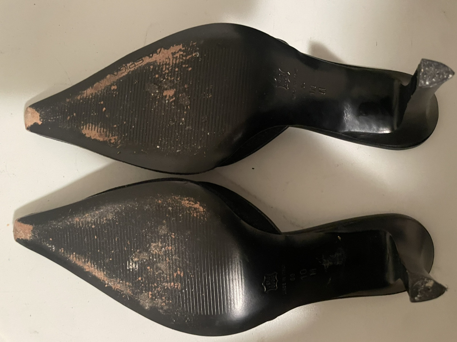 VIA SPIGA Black Suede Heels Womens Size 40 / 10