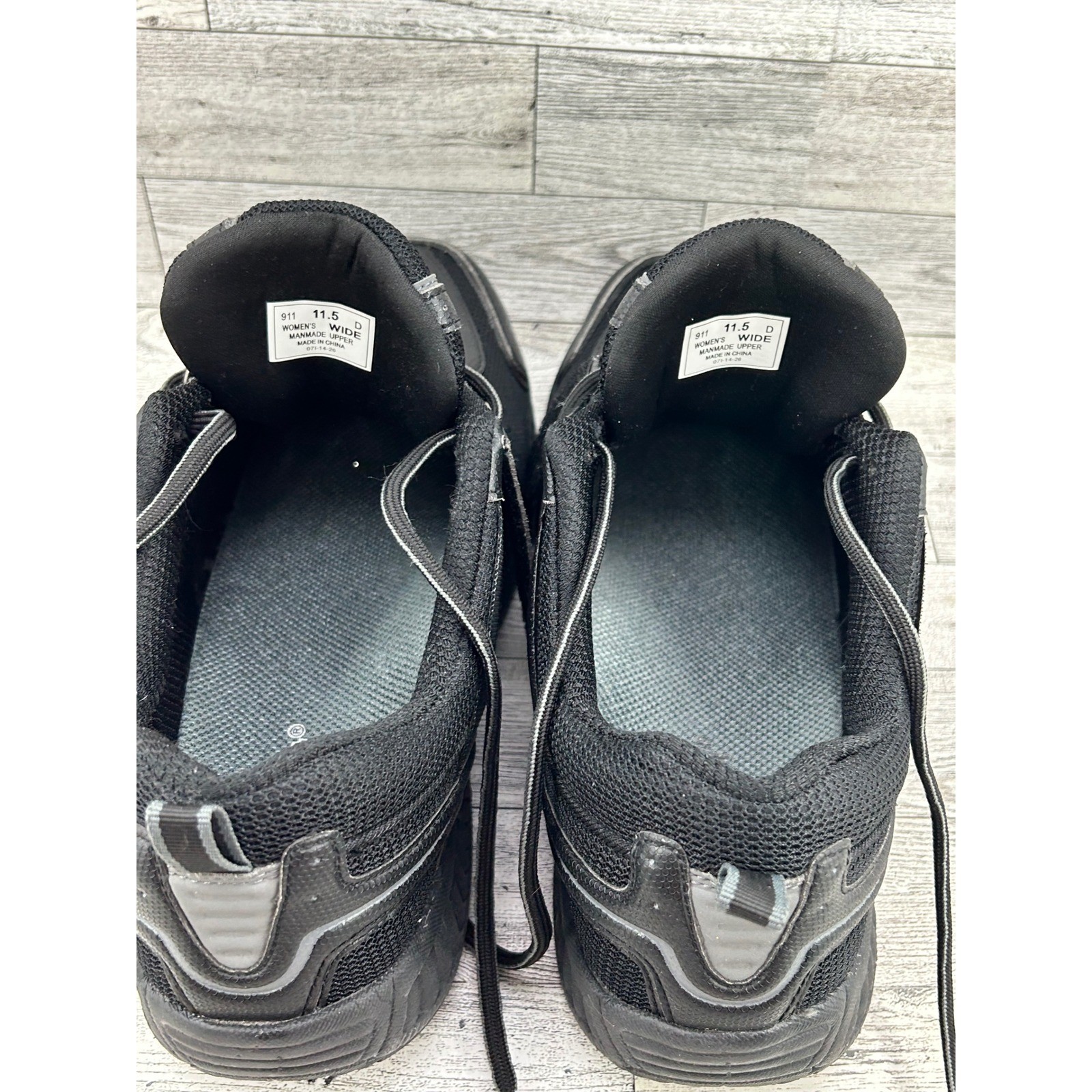 Orthofeet BioFit 911 Women 11.5D Black Lace Up Comfort Walking Shoes Sneakers