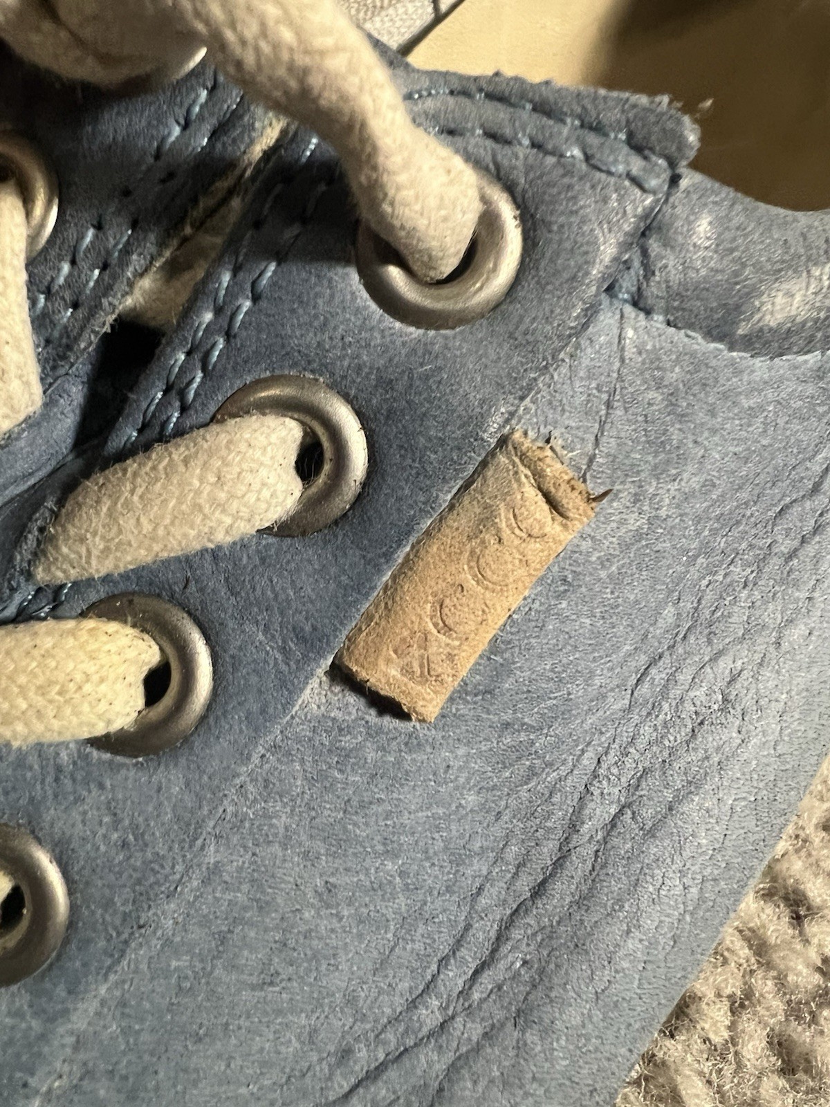 Ecco Shoes Women Size 7 Blue Made in Indonesia EU 38 Laces