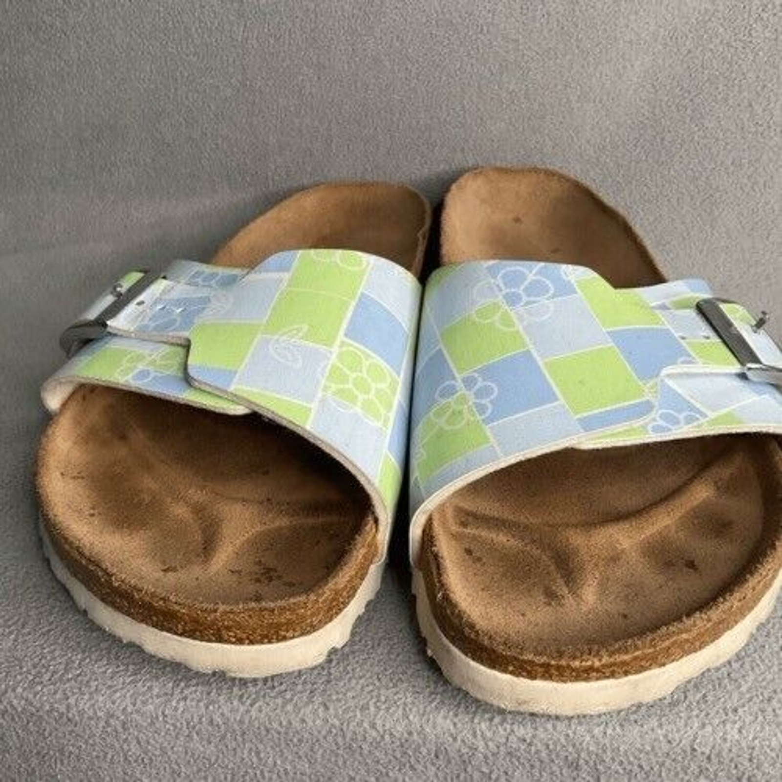 Birkenstock Birki’s Squares Slides Sandals Unisex Adults Size Mens9 / Womens11
