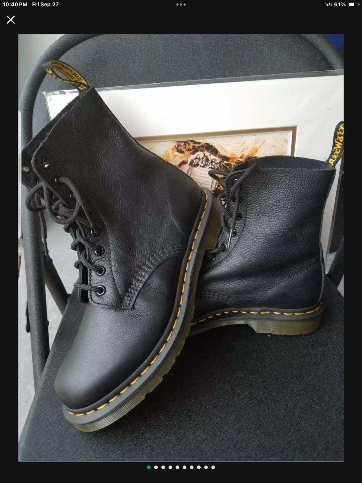 Women’s Shoes Dr. Martens PASCAL 8 Eye Leather Boots 13512006 BLACK VIRGINIA