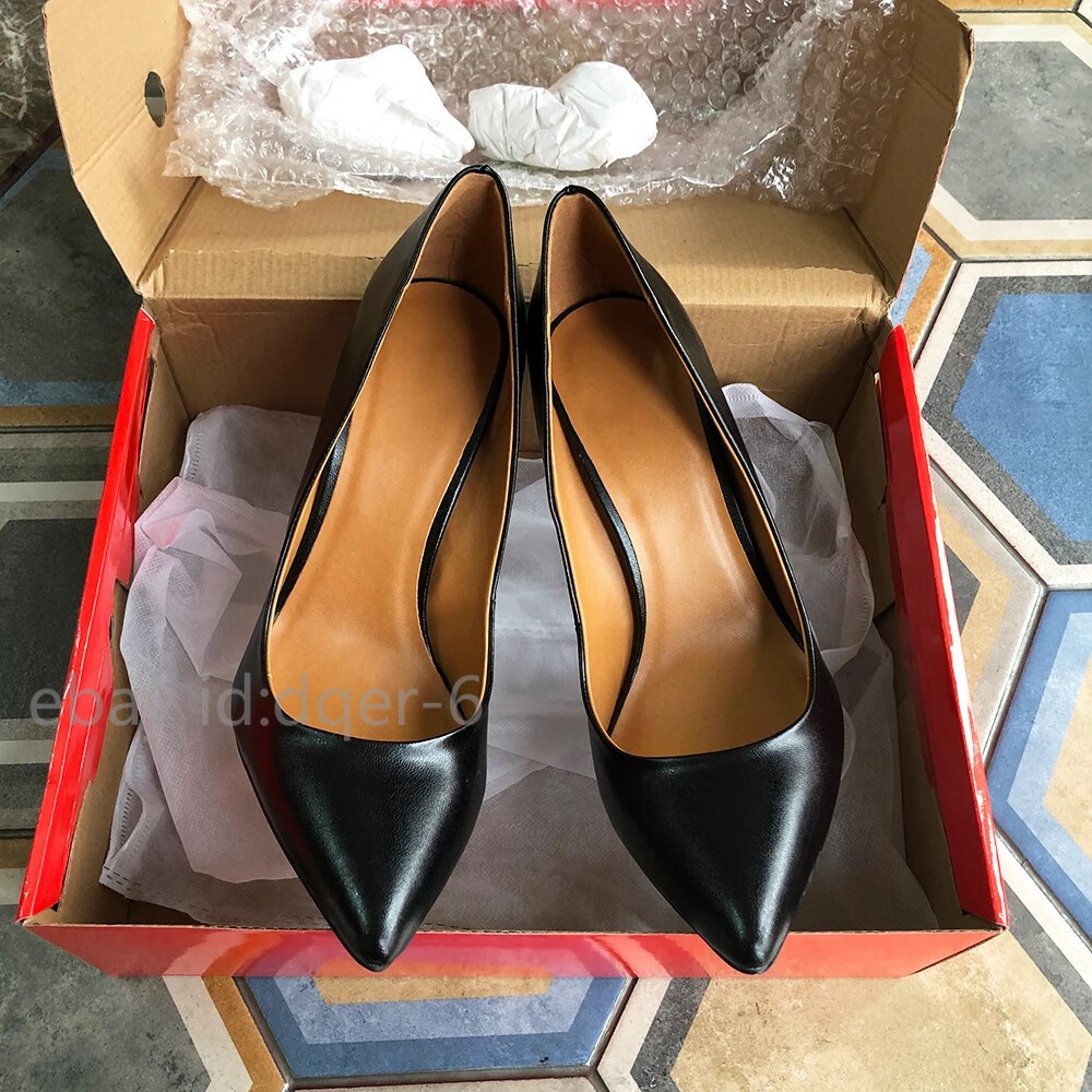 Solid Black 15cm Extremely High Heel Pointy Toe Stiletto Pumps Slip on Sandals