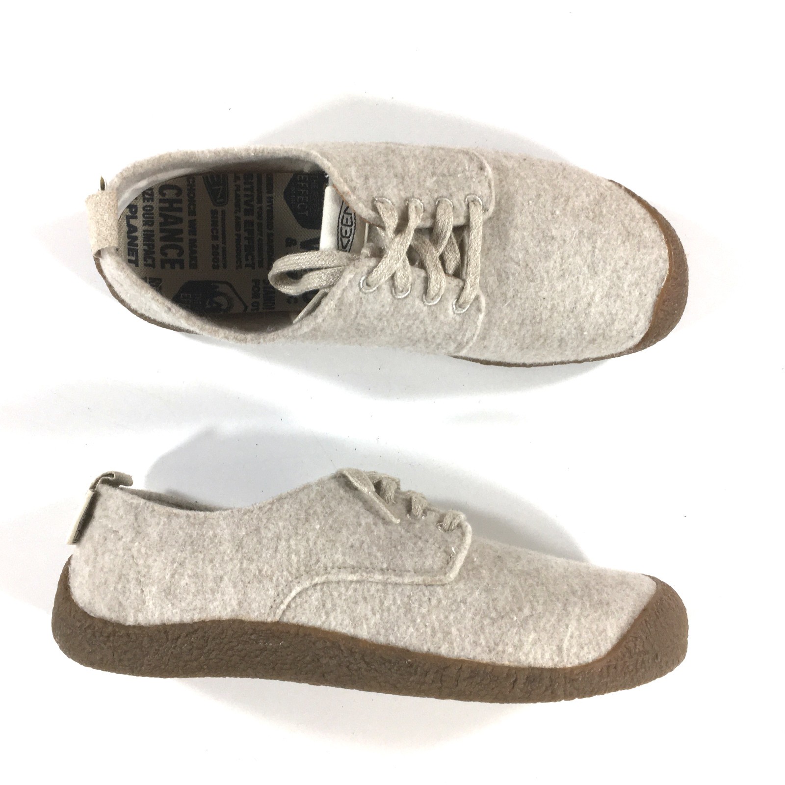 Keen Mosey Derby Lace Up Shoes Womens Size 10 Beige Wool 1026448