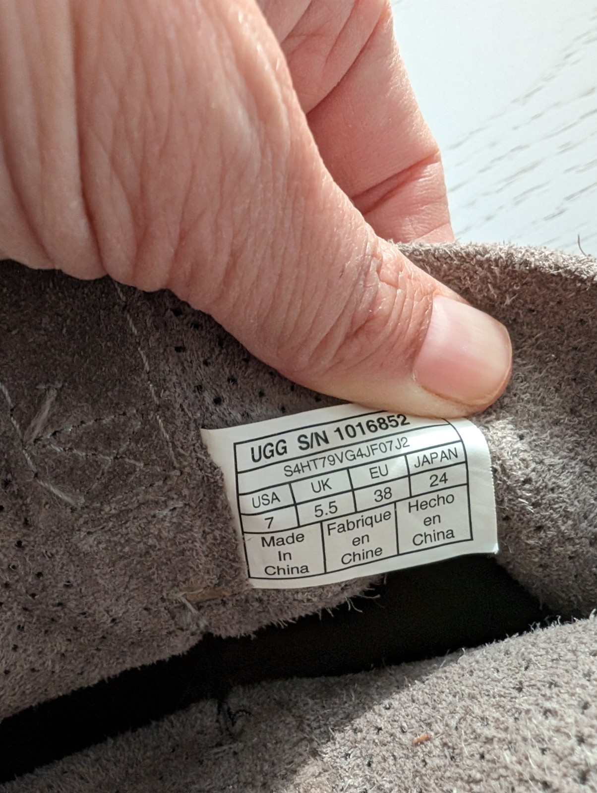 Ugg Classic Mini Perforated Ankle Unlined Boot Gray, Size 7