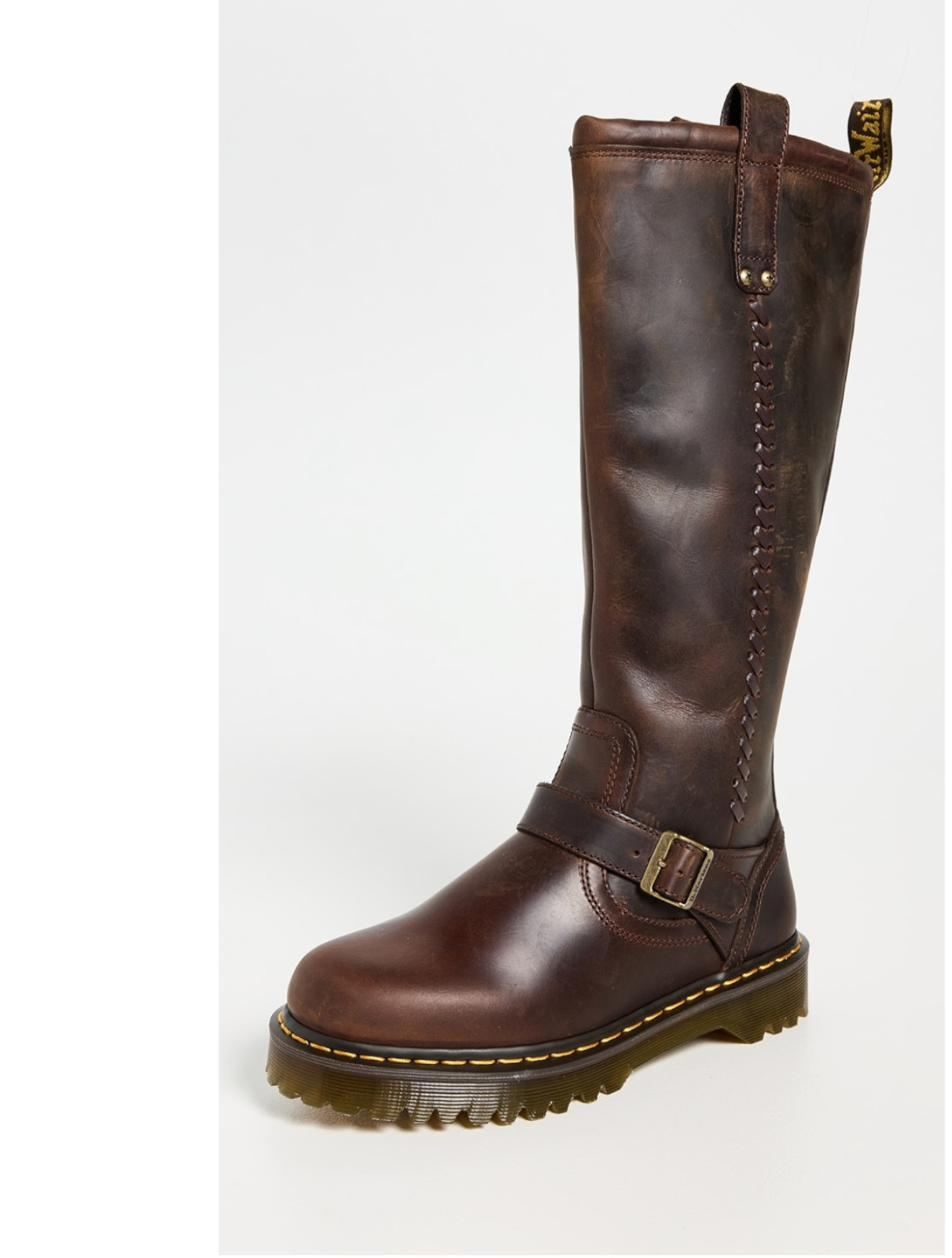 DR. MARTENS ANISTONE KNEE HIGH Orleans Leather Biker Boot MSRP$290 Punk&Timeless