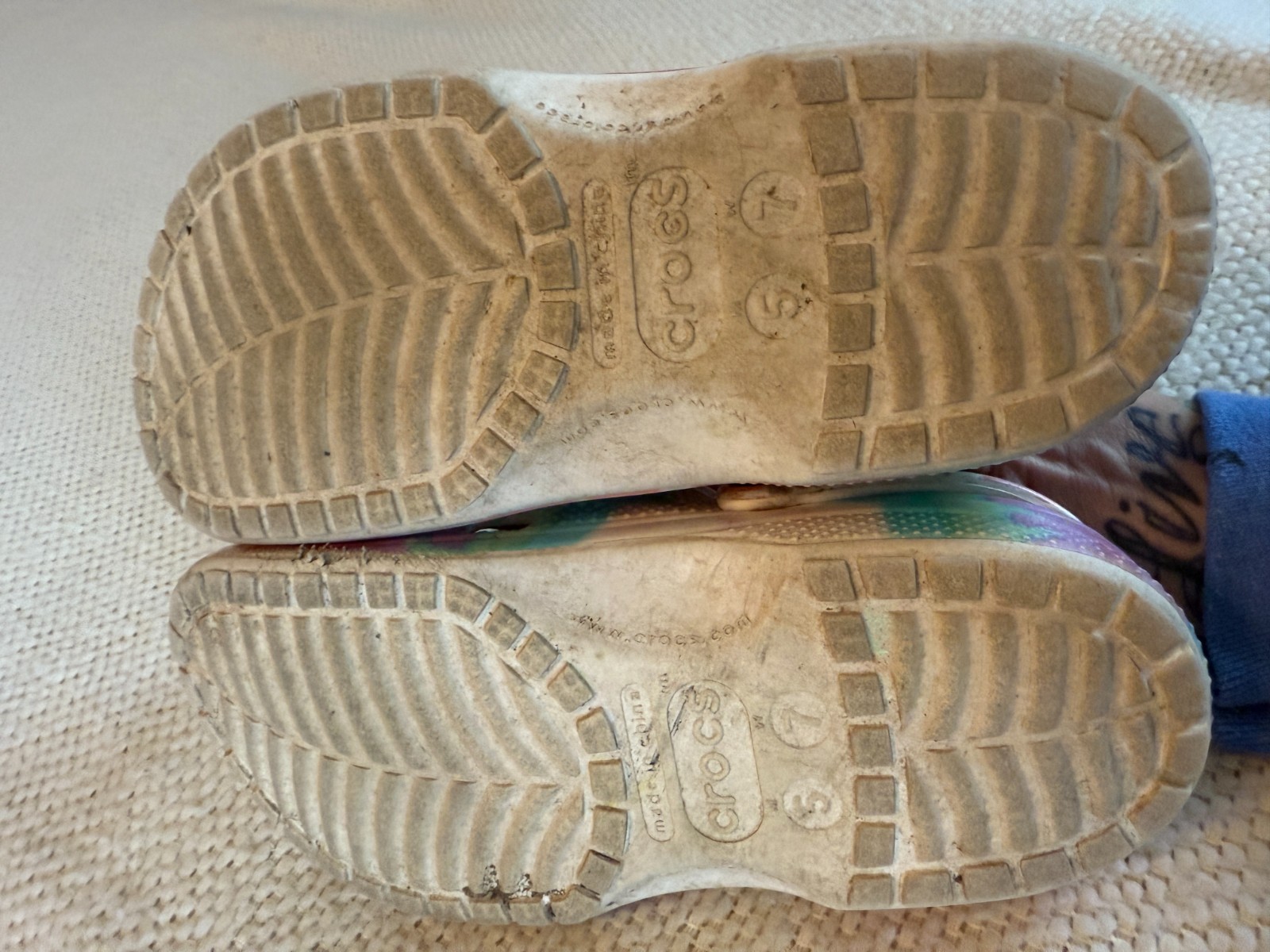 Tie Dye Crocs Size 5M/W7