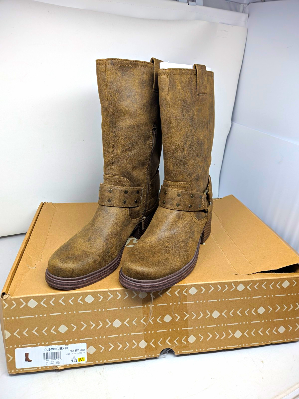 Zodiac Jolie-Moto Women’s Brown Suede Knee High Riding Boots Buckle US 9.5