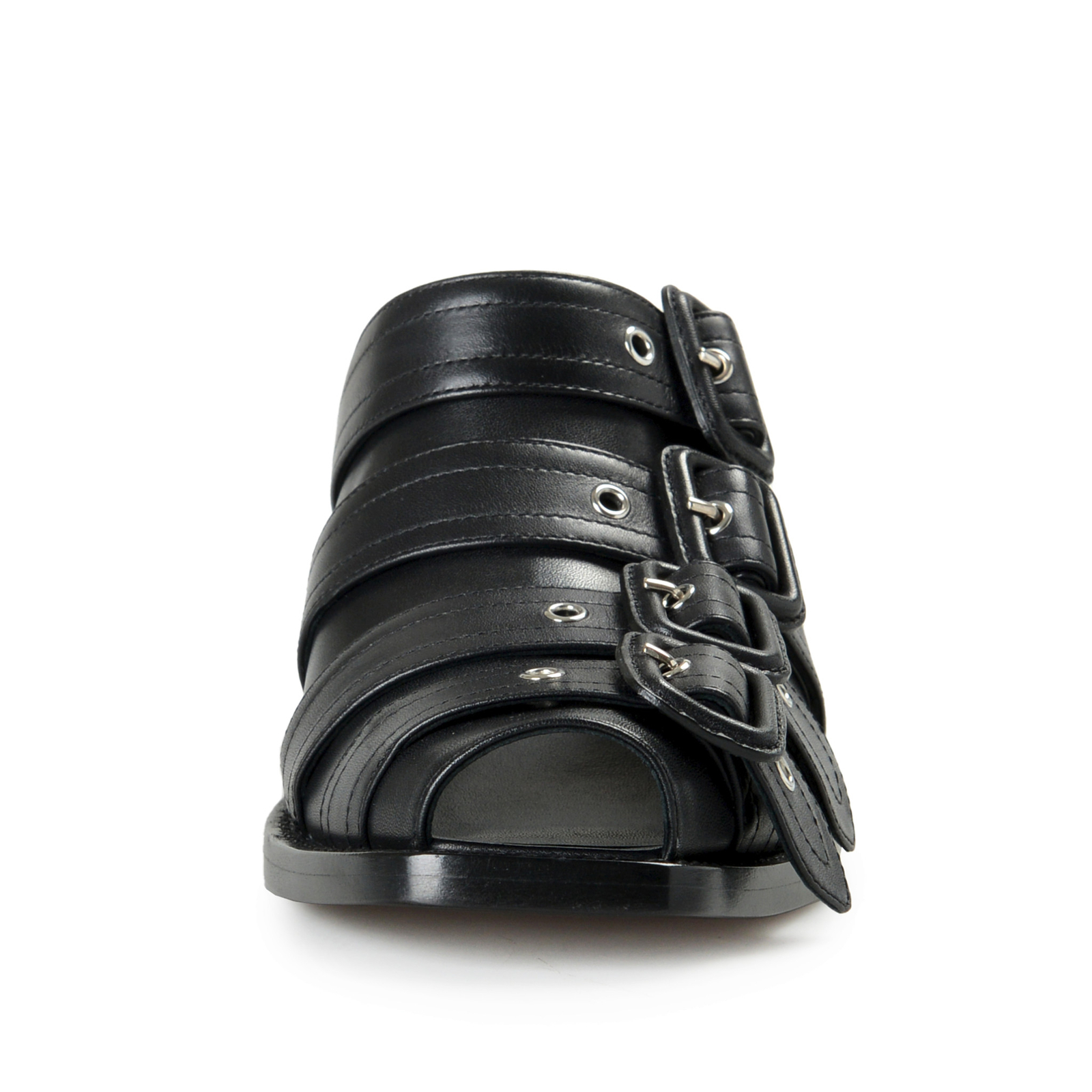 Burberry Women’s «Barcroft» Black Heeled Mules Sandals Shoes US 6 IT 36