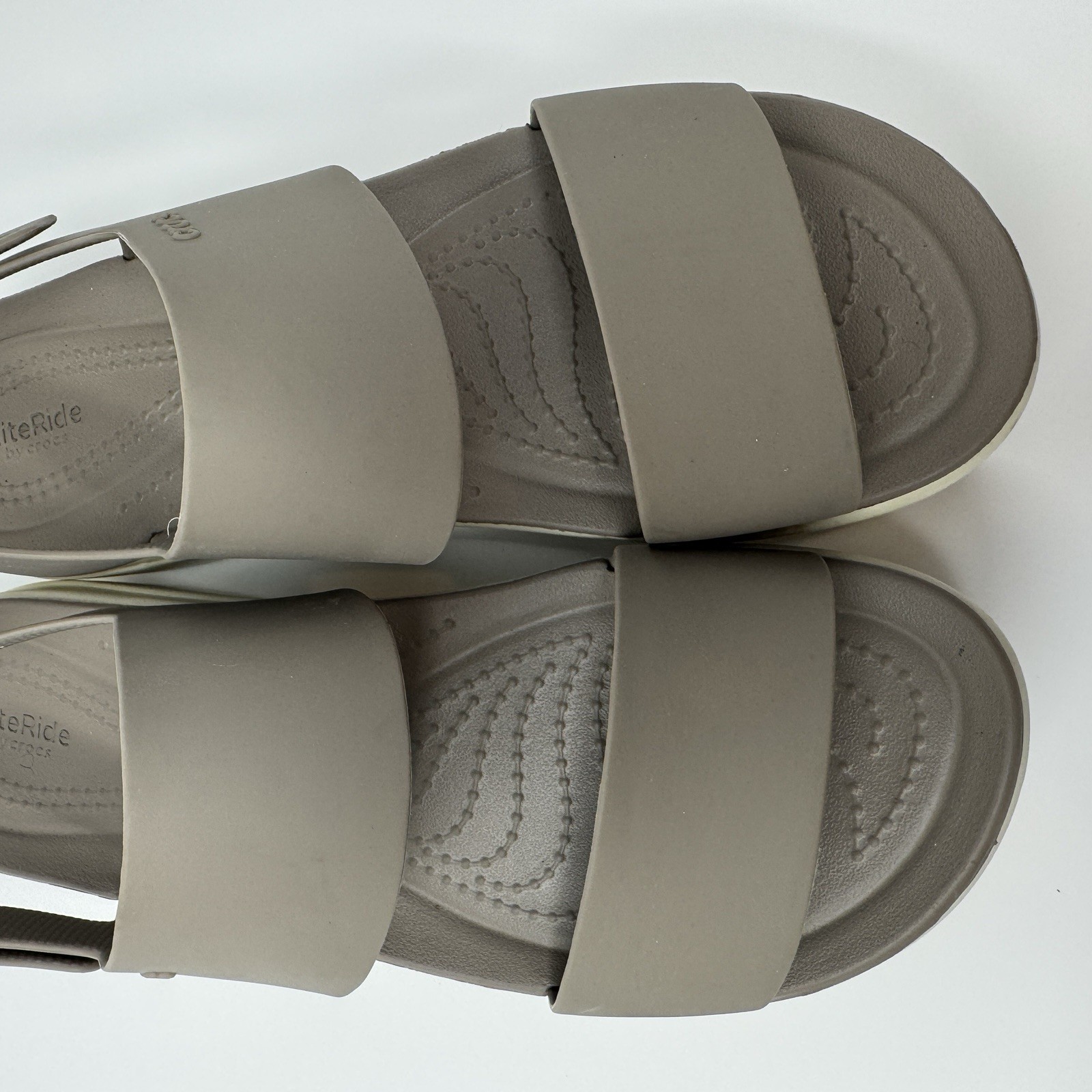 Crocs Brooklyn Platform Size 8 Color Tan Taupe Literide Slingback Adjustable