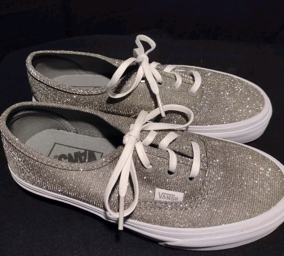 Vans New Gold Silver Glitter Sneakers Women’s Sz 5 Men’s Sz 3.5 Y2k