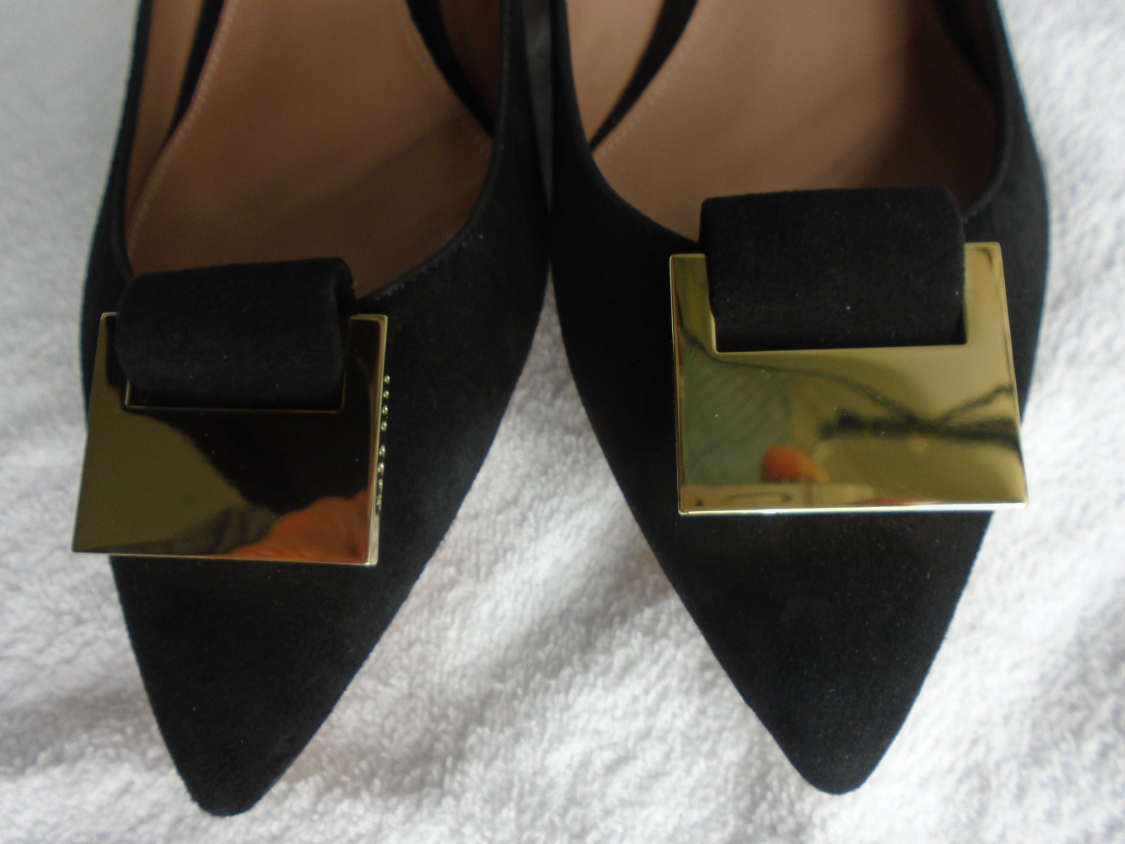 HUGO BOSS Black Suede Leather Munich 35 Pumps Heels Made in Italy Women’s 7.5 US