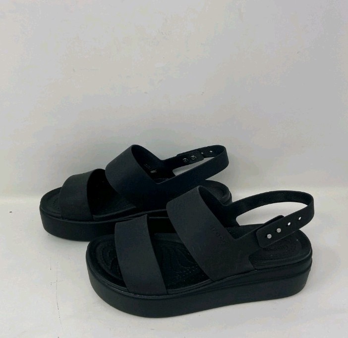Crocs Brooklyn Low Wedge Sandals Black/Black Women’s W7