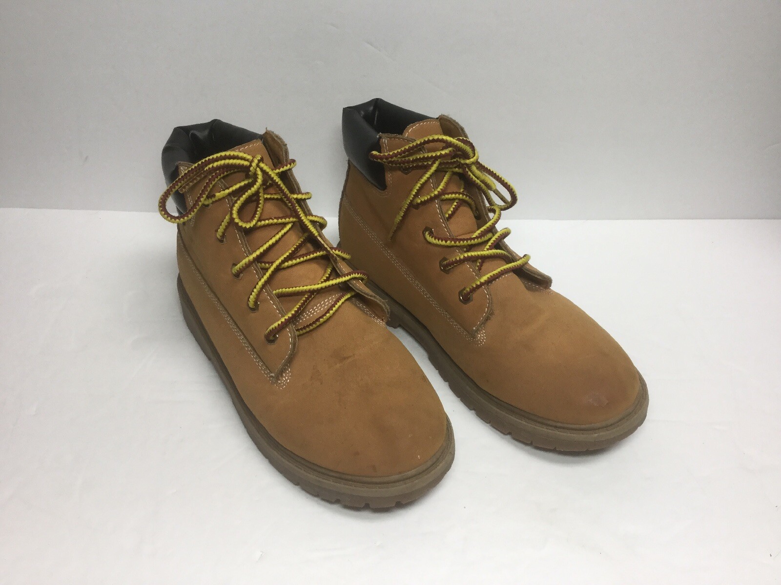 Suede Leather WaterProof work hiking ankle boots tan Size mens 4M womens 6M