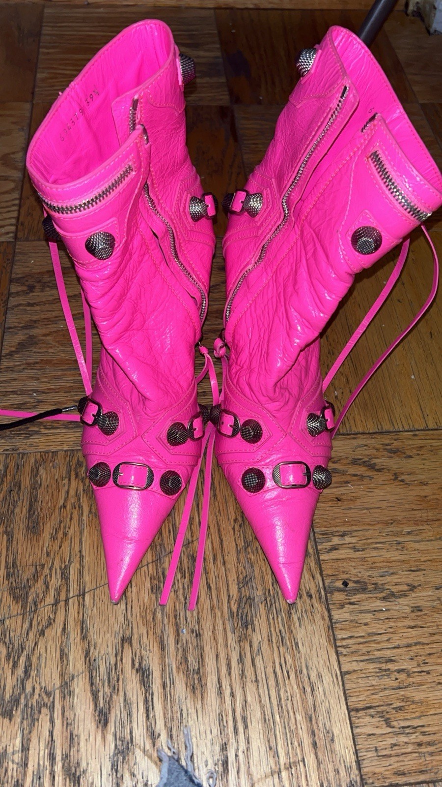 Balenciaga Cagole Boot High Heel Knee Boot Fluo Yellow Size 39.5 New