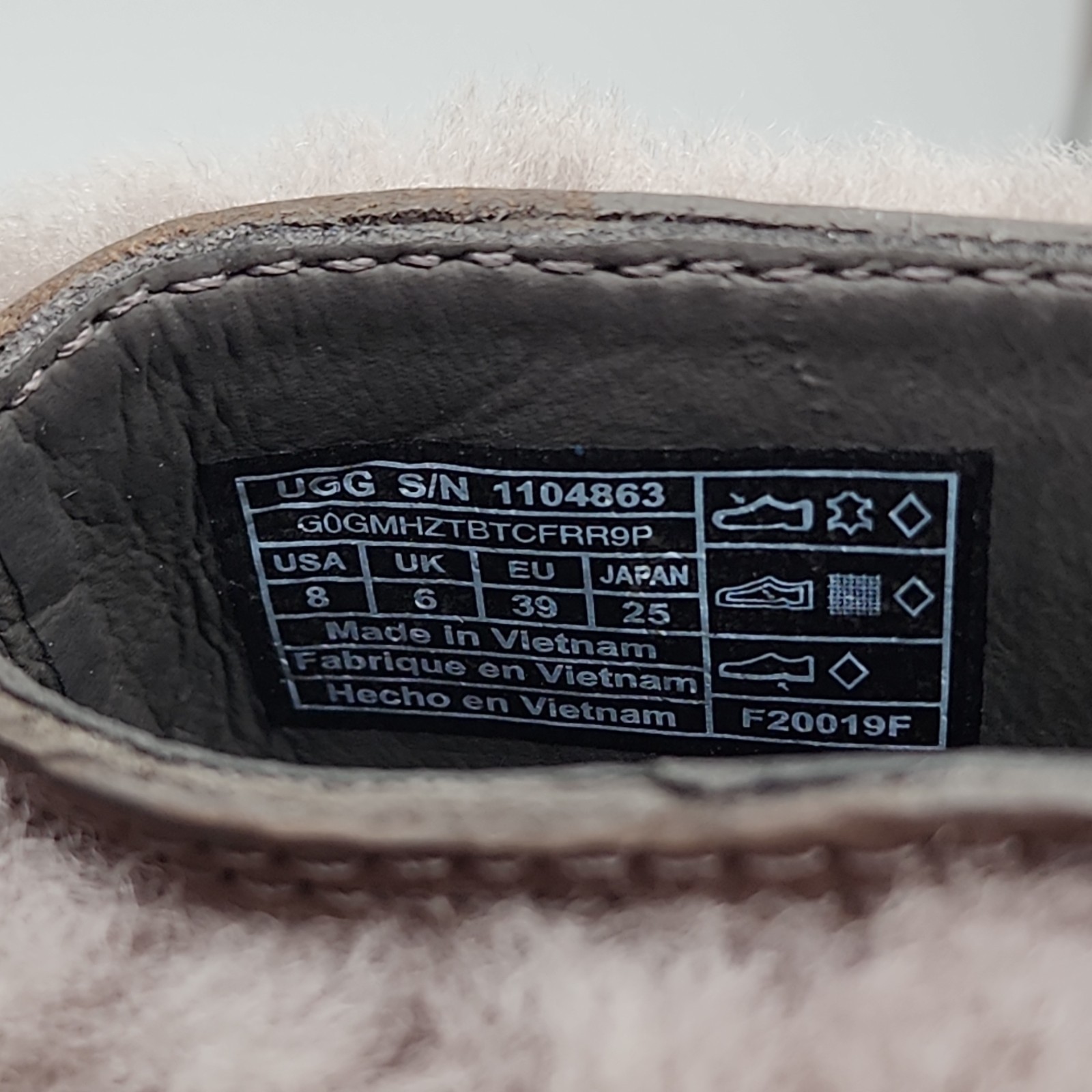 UGG Womens 8 Brown Suede Shearling Lined Faux Fur Trim Ankle Boots 1104863