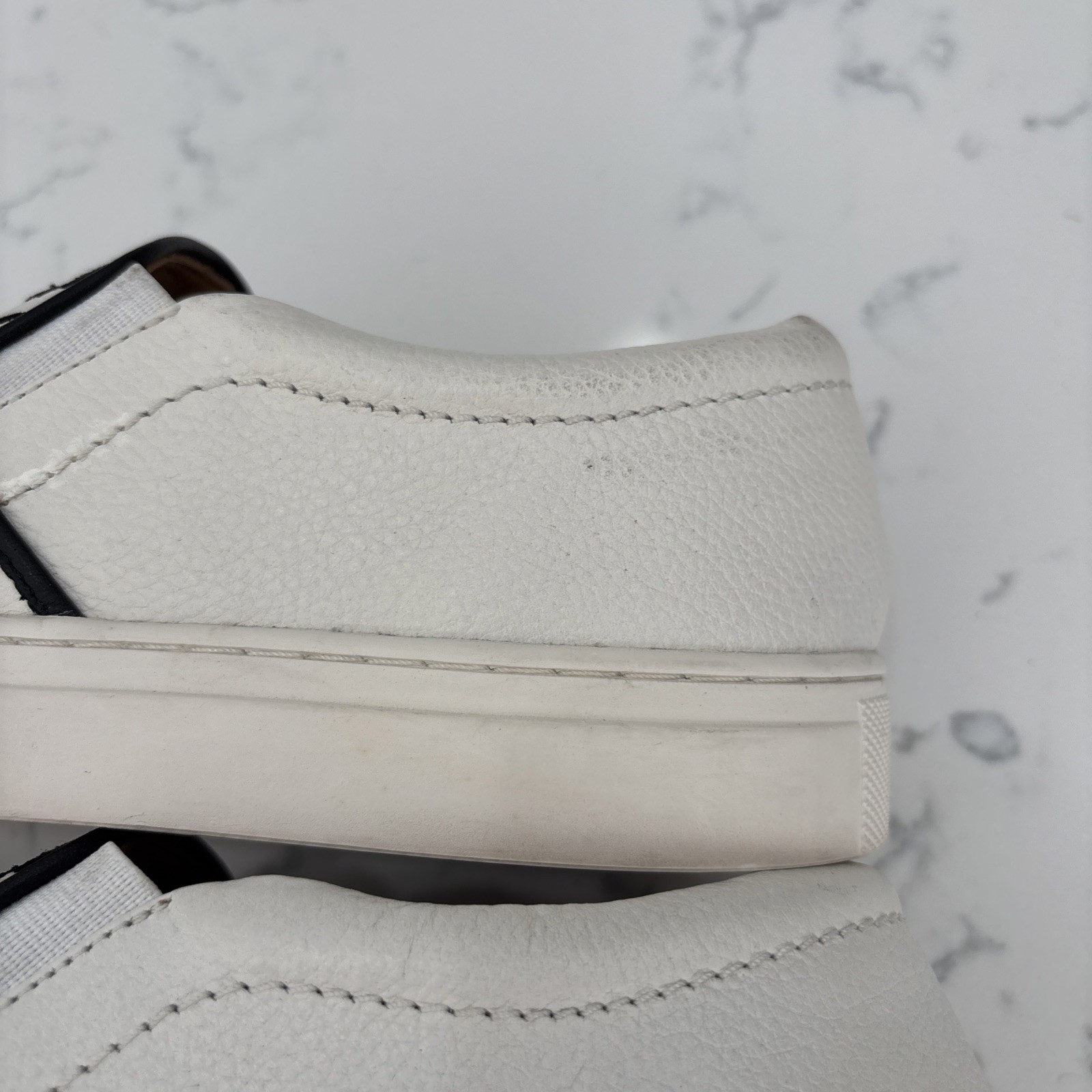 Brighton Moor Casablanca White Embroidered Luxe Leather Sneakers Women’s Size 7