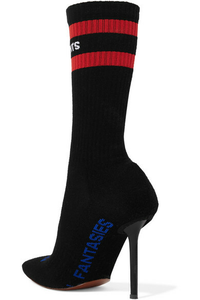 Vetements Black Knit Sock Stiletto Pumps sz US 6 / IT 36 $985 ~ FLAWLESS, NEW ~