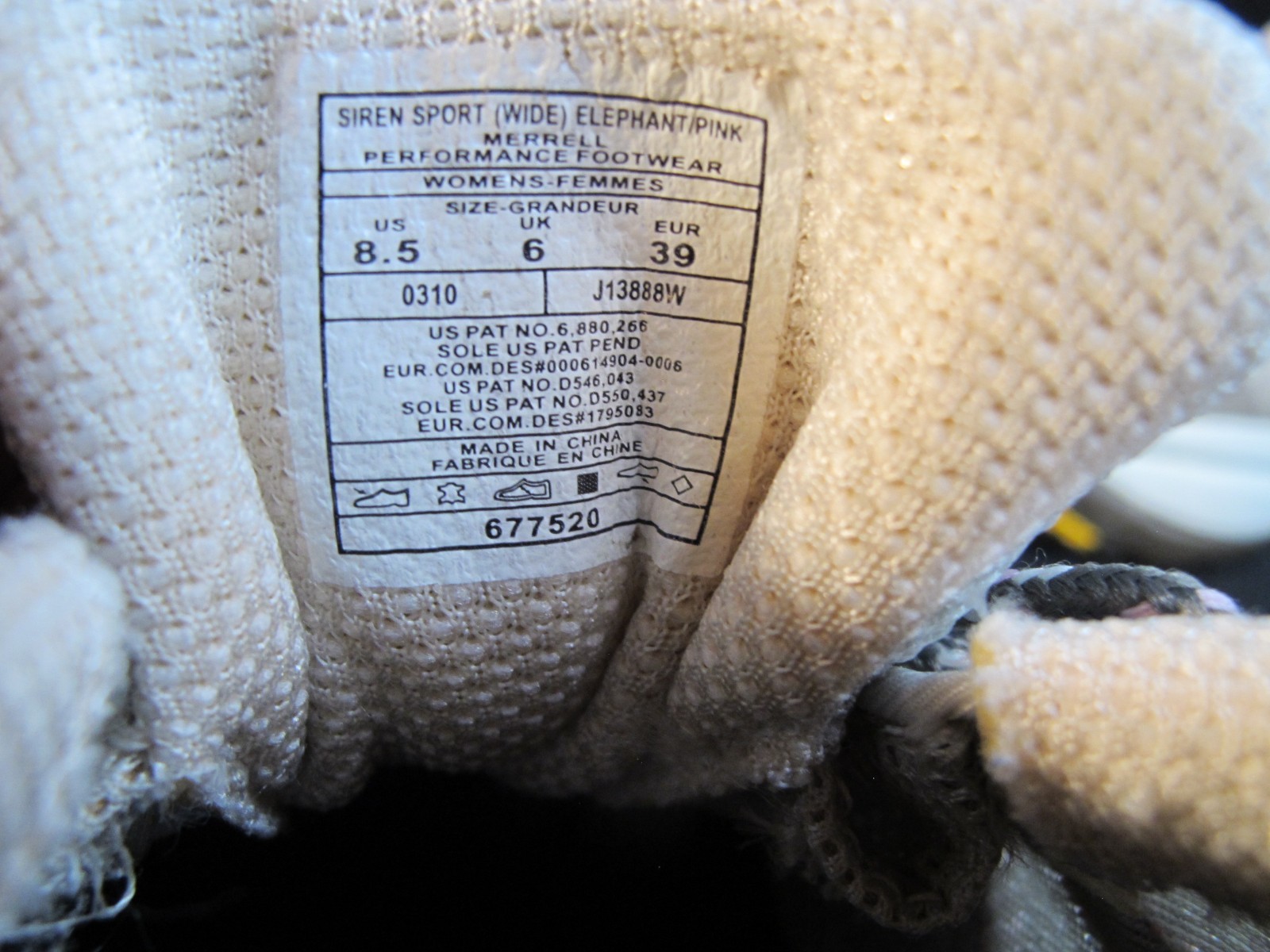 Merrell Women’s Boots/Shoes Siren Sport 8.5 WIDE Elephant/Pink Breathable EUC
