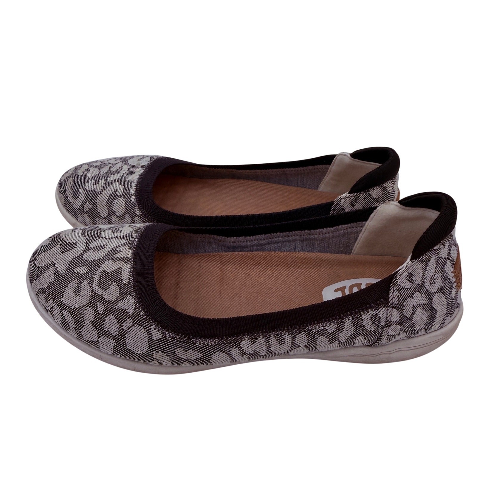 Hey Dude Women’s Savannah Slip Classic Leopard Ballet Flats Shoes Size 9