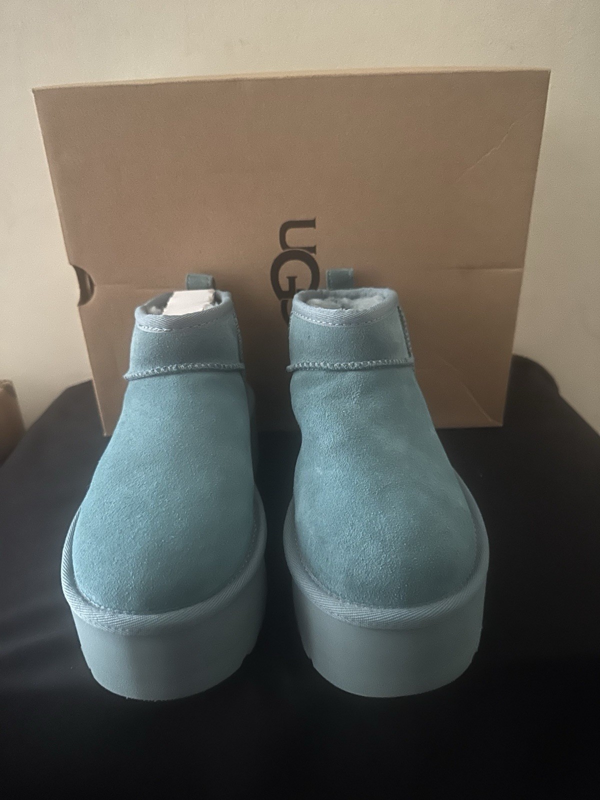 UGG Classic Ultra Mini Platform Women’s Bootie – Blue Suede US 5 EU 36