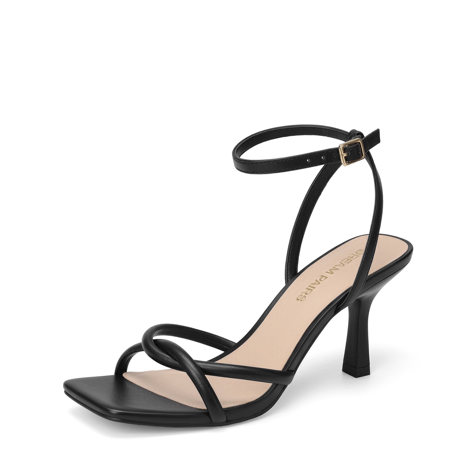 Women’s Closed Round Toe Low Block Heels Ankle Strap Chunky Heel Pumps Dress
