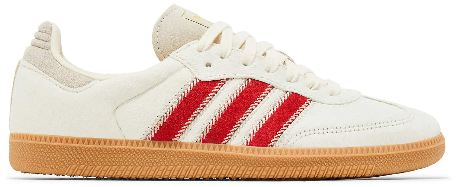 Size 6W adidas Samba OG Pony Hair Wonder Beige Better Scarlet Women’s JS3935