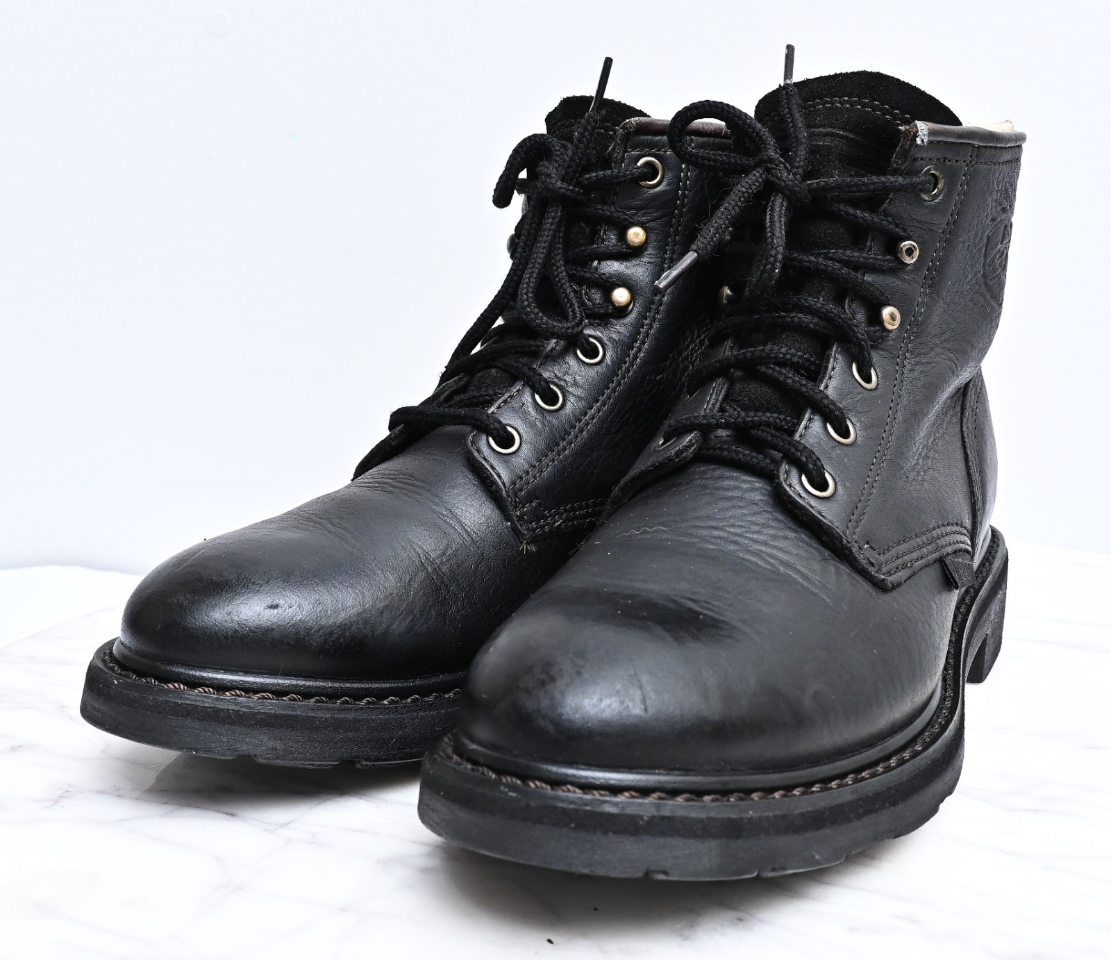 ARIAT ATS Comfort Oiled Leather Work Laced Up Western Ranch Boots Womens Sz 6
