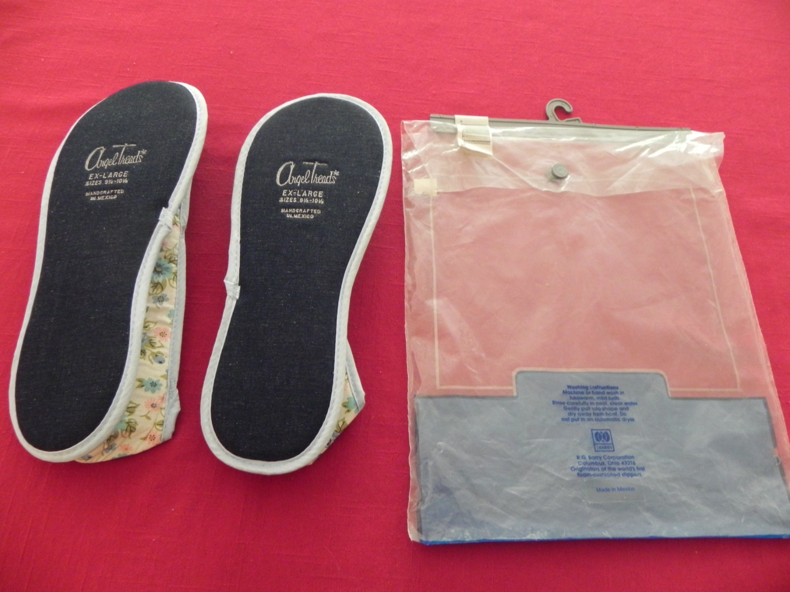 Vintage Women’s Angel Treads Slippers, Blue, EX Large, 9.5-10.5 Original Package