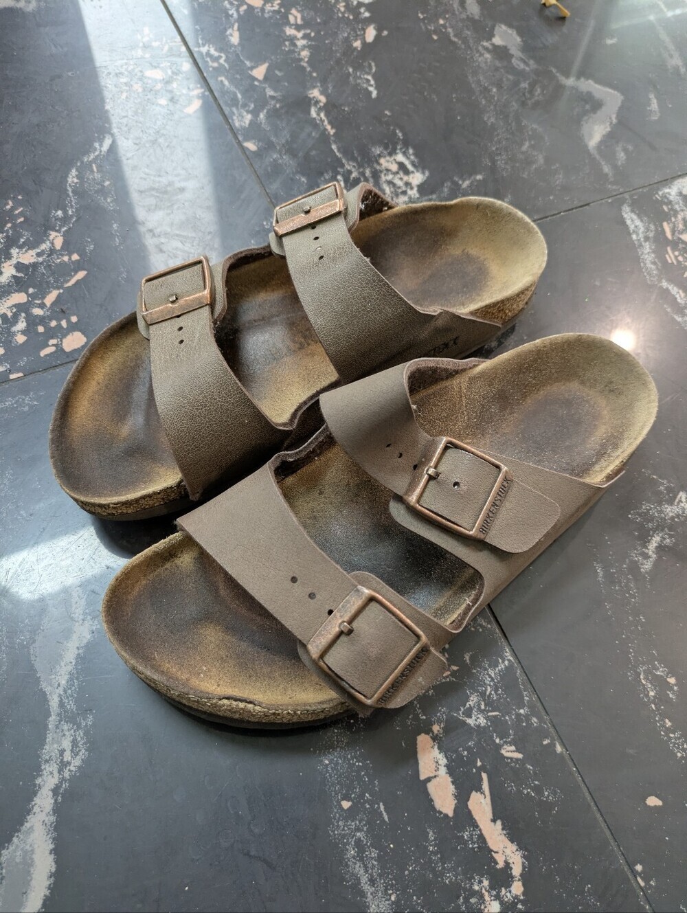 Birkenstock Mocha Brown Arizona Slides Size 36