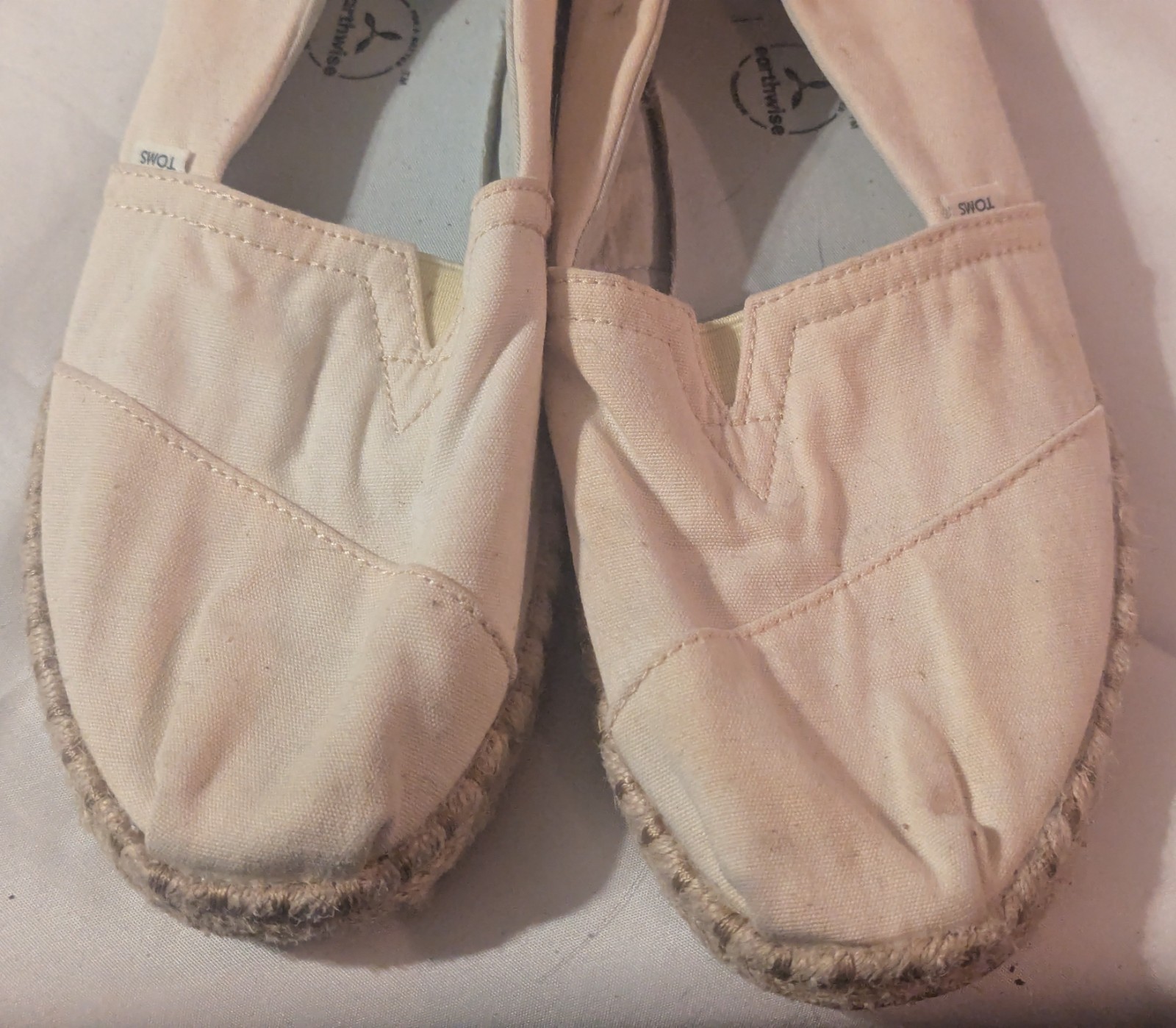 TOMS Women’s Shoes Alpargata Rope Natural Recycled Slubby Cotton 8.5 / 39