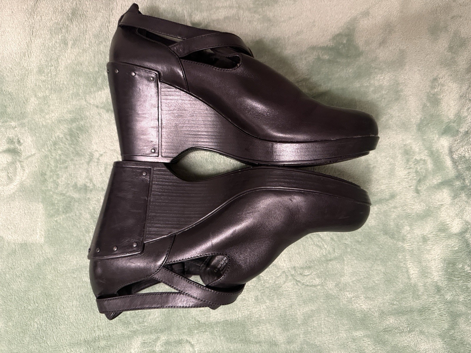 Dansko Beatrice Black Leather Mary Jane Buckle Comfort Shoes US 10 M