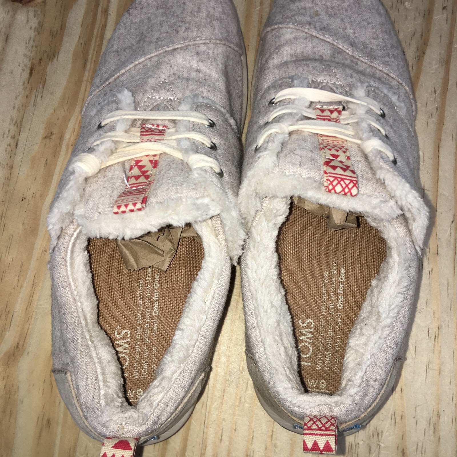 Toms Shoes Womens 9 Del Rey Sneakers Gray Casual Lace Up Comfort Low Top Flats