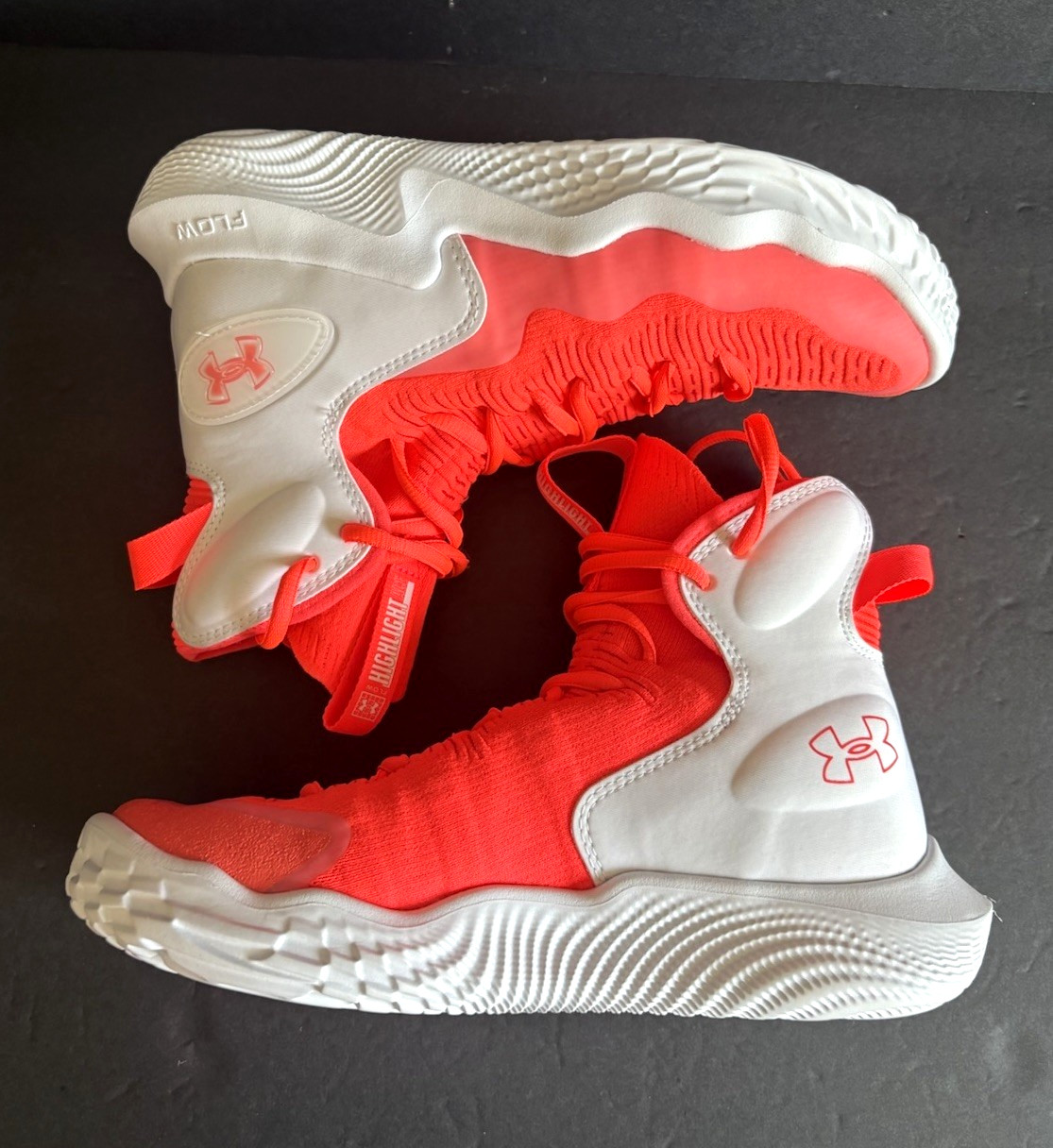 Under Armour Highlight Ace Women 3027083-101 Flow Orange Volleyball Shoes Size 7