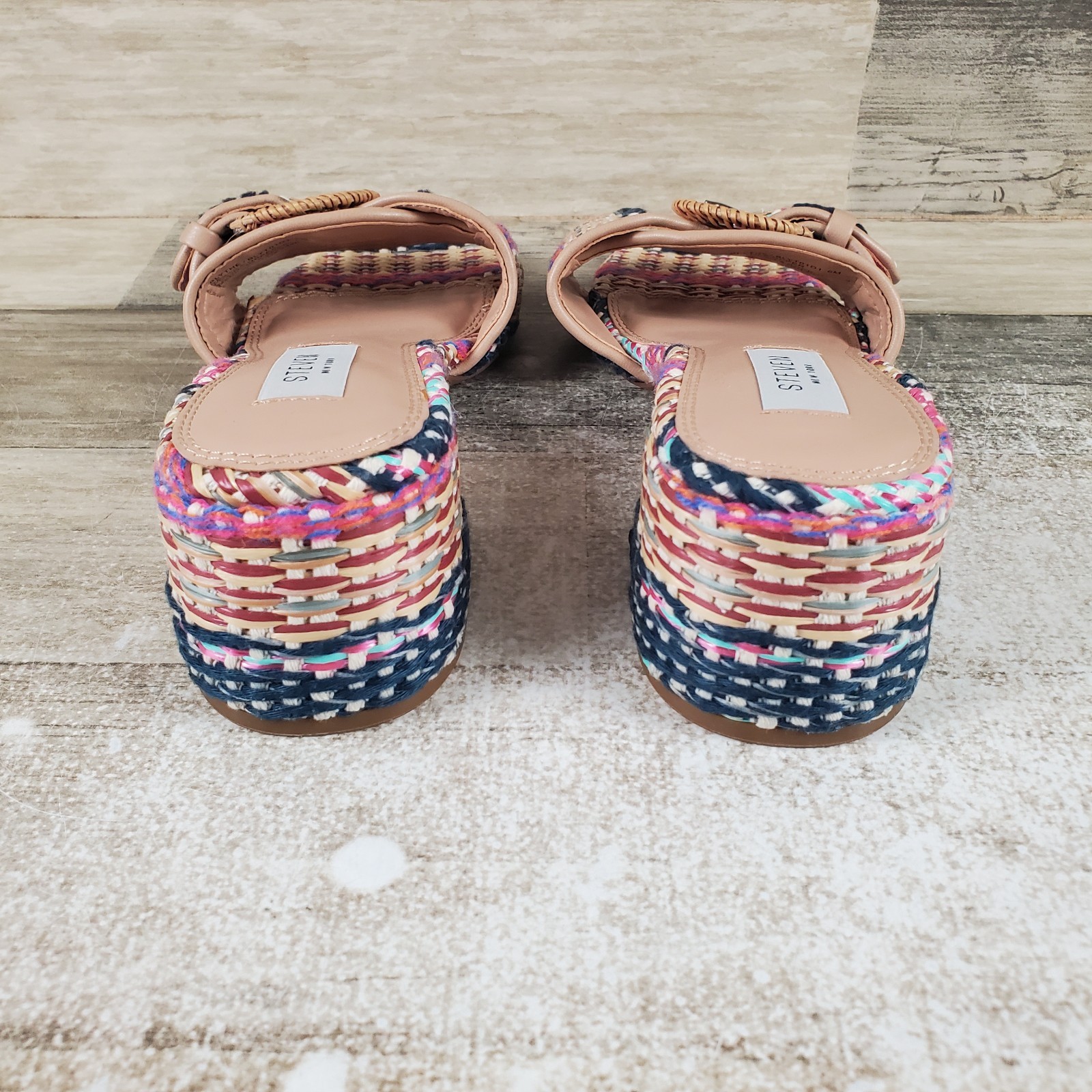 Steven New York Blythe Womens Slide Sandals Sz 6 M Multicolor Adjusatble Buckle